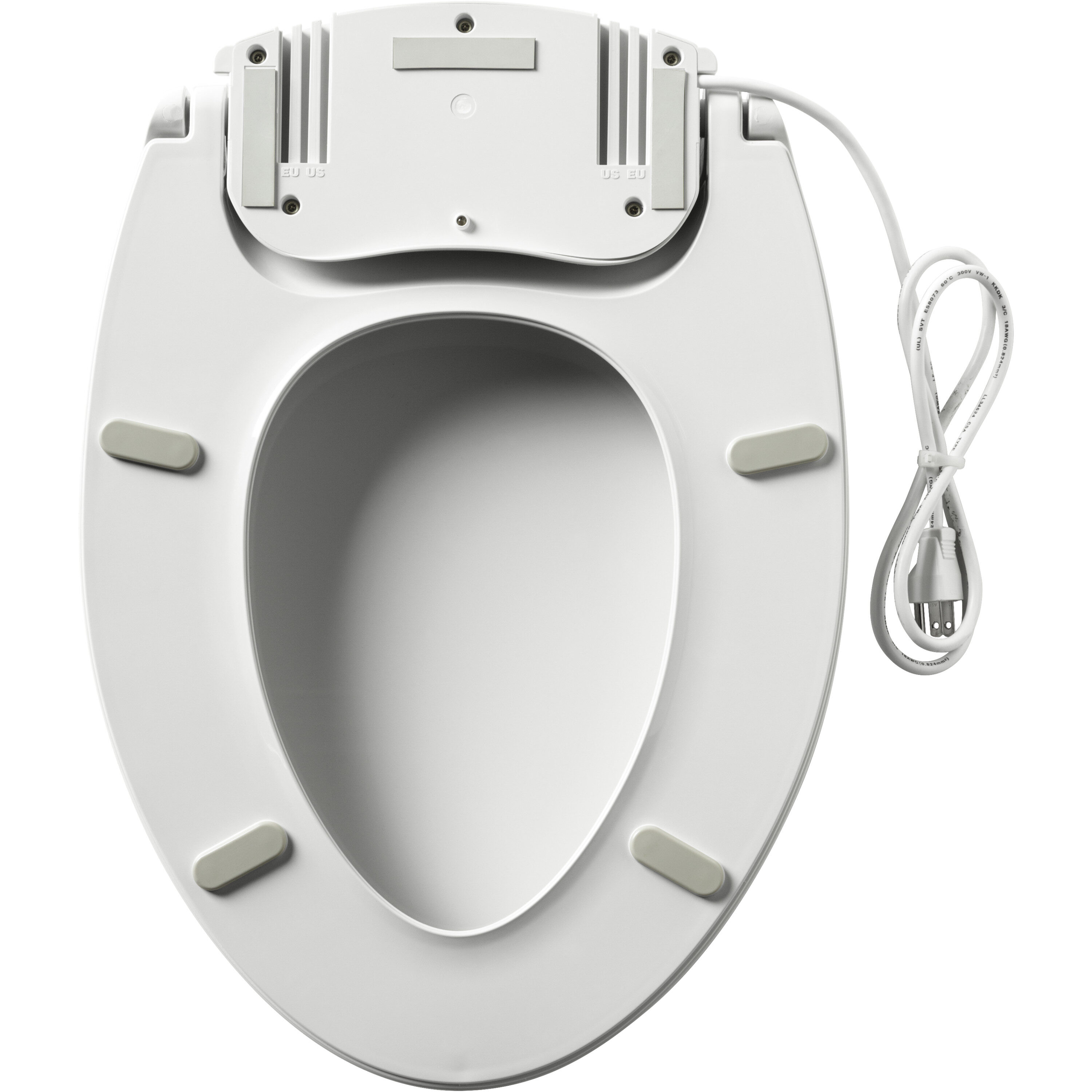 BEMIS Radiance Heated Night Light Toilet Seat will Slow Close and Never  Loosen, ELONGATED, Long Lasting Plastic, White, H1900NL 000