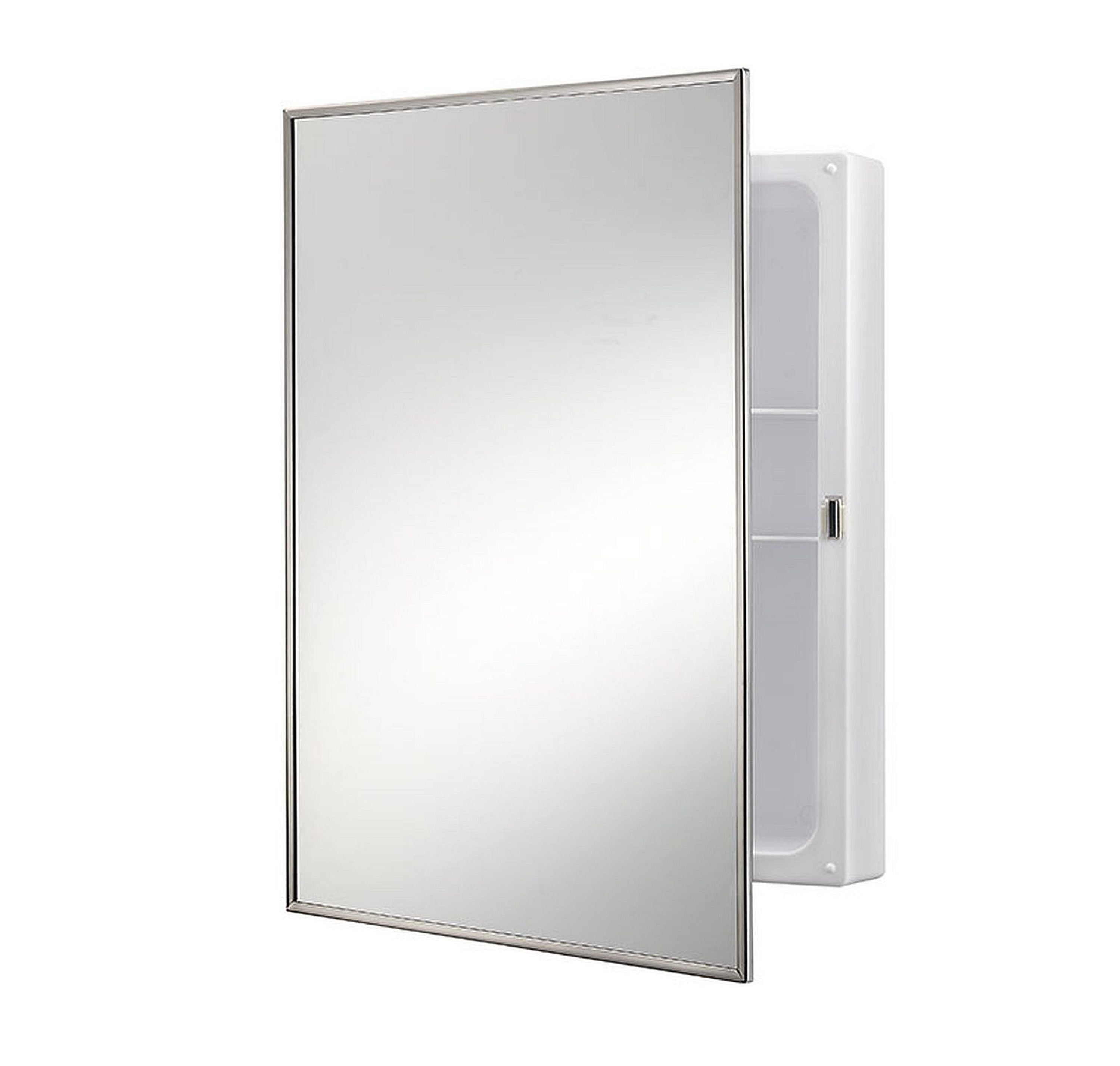 Jensen Styleline 16.25-in x 22.25-in Surface Mount Stainless Steel Mirrored  Medicine Cabinet in the Medicine Cabinets department at