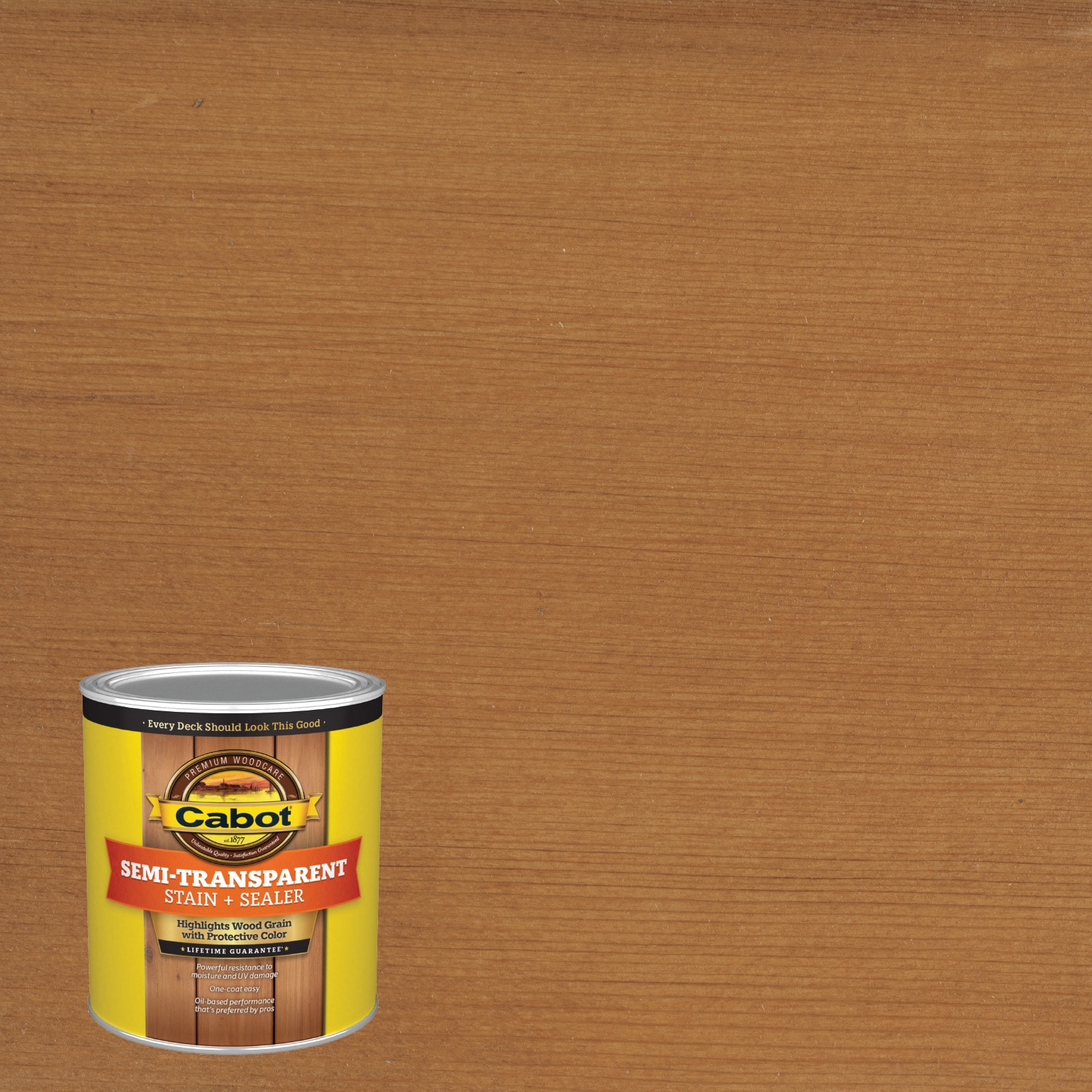 Cabot CHSTNT BRWN -1028057 Chestnut Brown Semi-transparent Exterior Wood Stain and Sealer in One ( 1-quart )