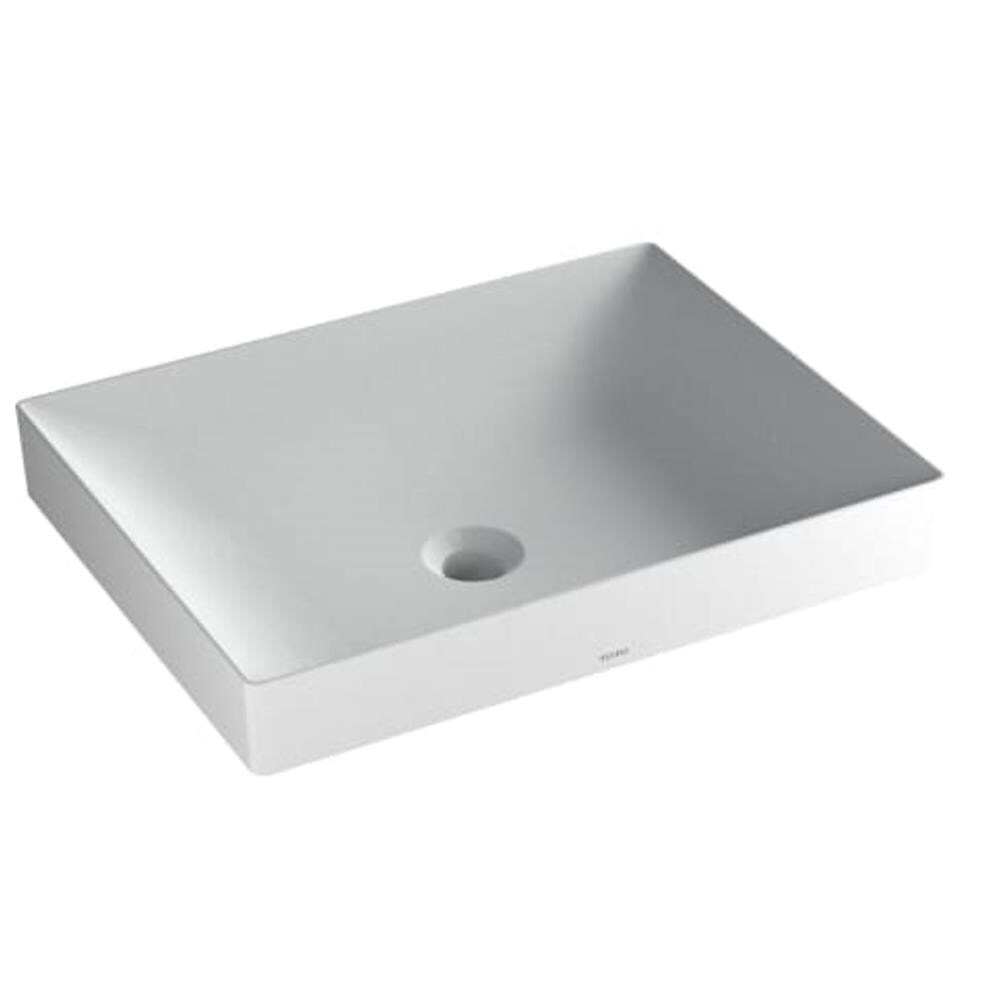 TOTO LT475MT-CMW Kiwami Clean Matte Ceramic Vessel Rectangular Transitional Bathroom Sink (14.9375-in x 19.688-in)