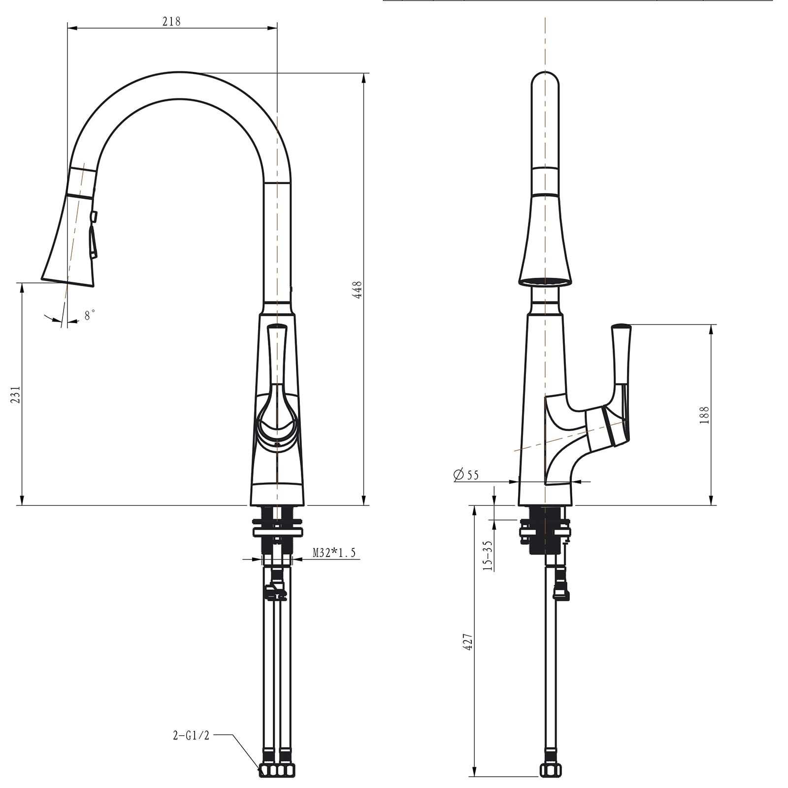 WELLFOR QJ-K-IS123033N Kitchen-Faucets - View #7