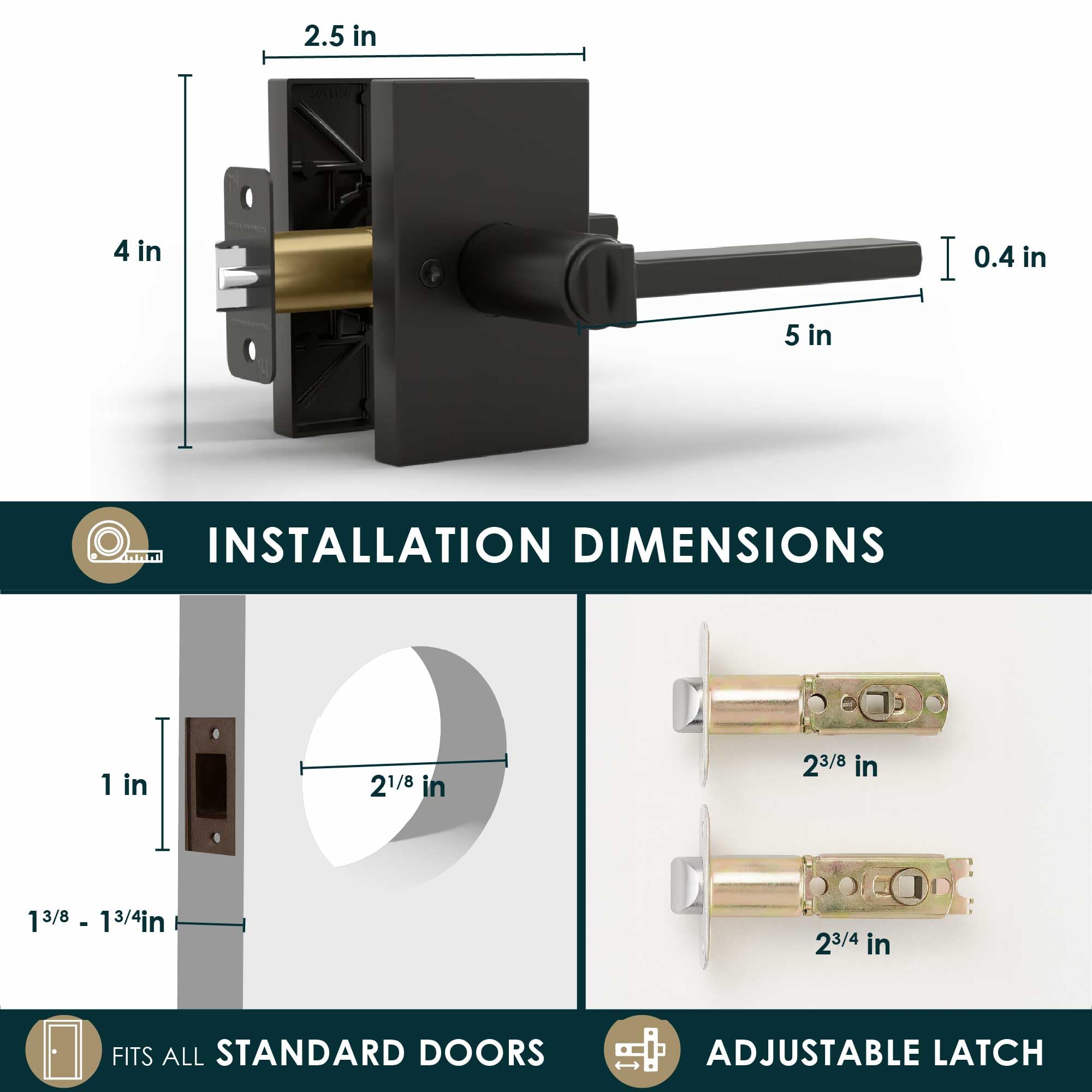 Mega Handles GLAMOR-EN-MB-3 Door-Knobs - Thumbnail View #3