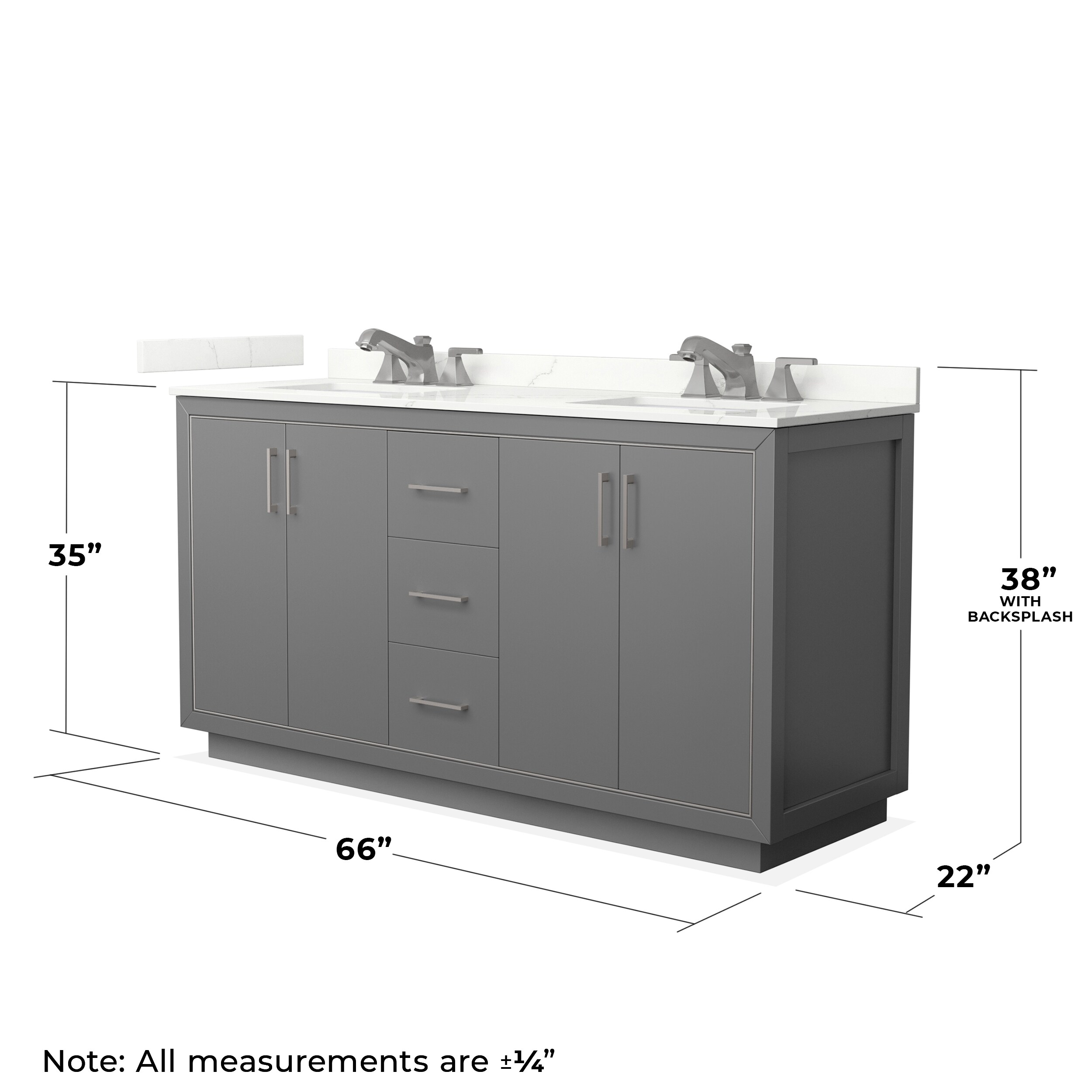 Wyndham Collection WCF111166DKGGTUS3MXX Bath-Vanity-Combo - View #6