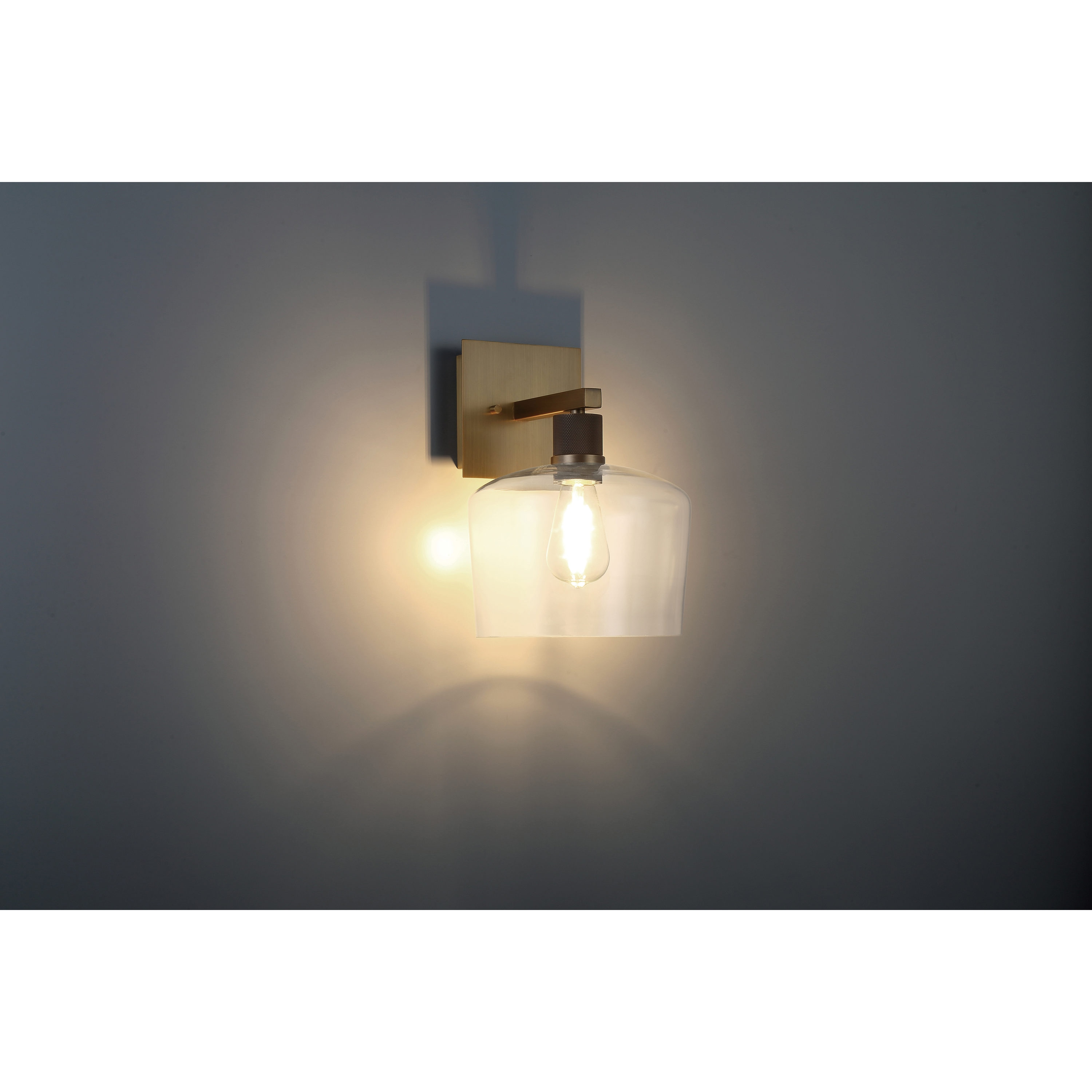 Port Nine Antique Brushed Brass Dimmable LED Wall Sconce