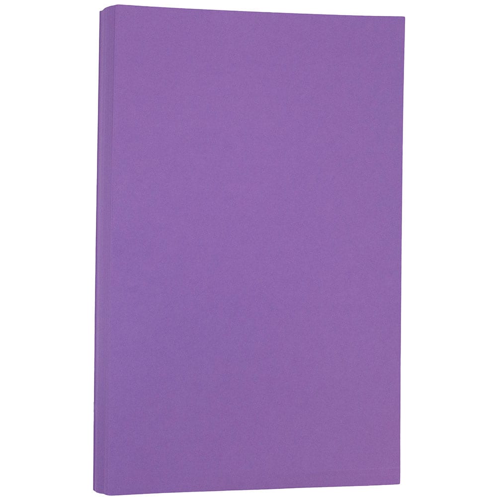 JAM Paper Bright Color Paper, 8.5 x 11, 24 Lb. Brite Hue Violet Recycled,  100/Pack at