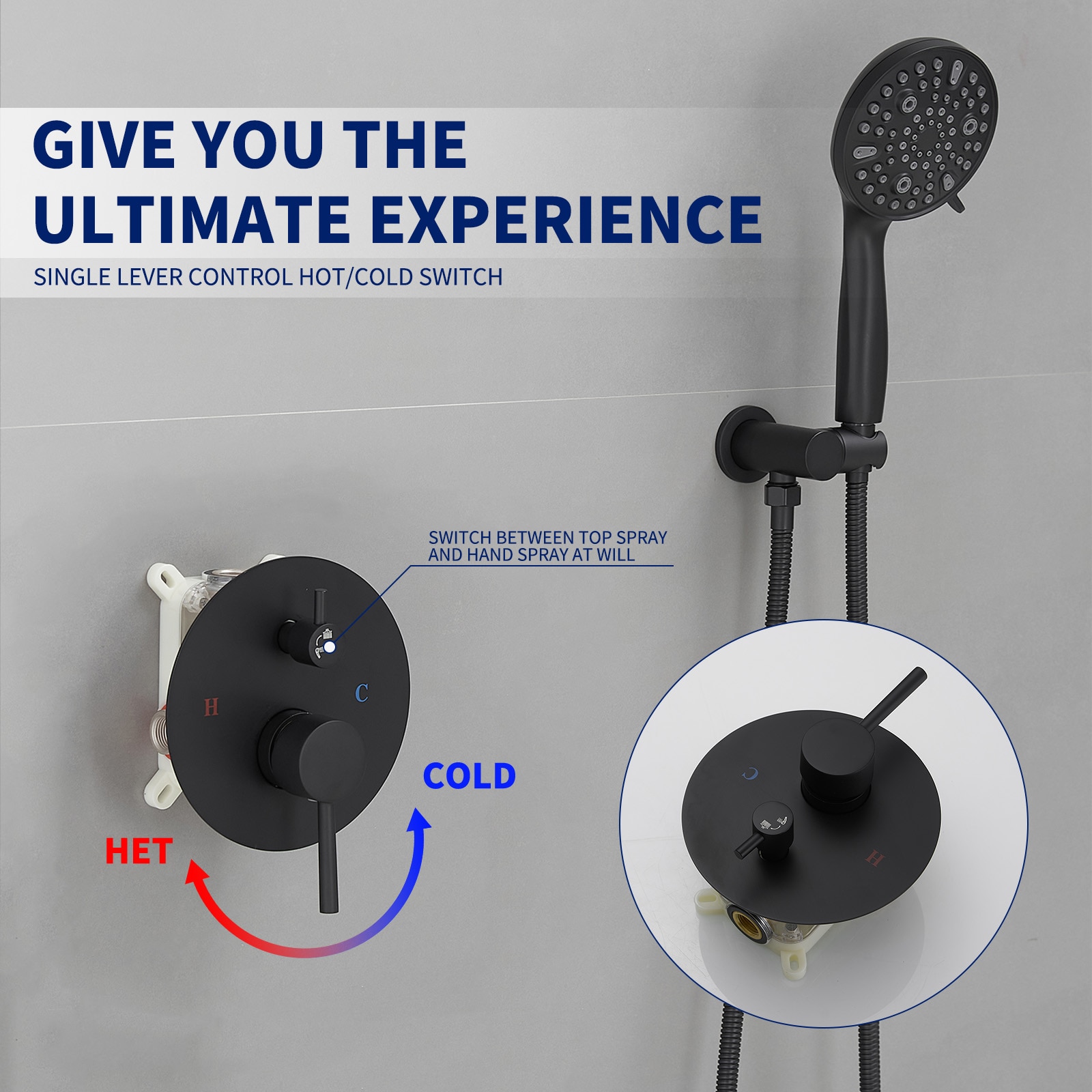 BWE A-98018-B Showerhead-Bar-Panels - View #5