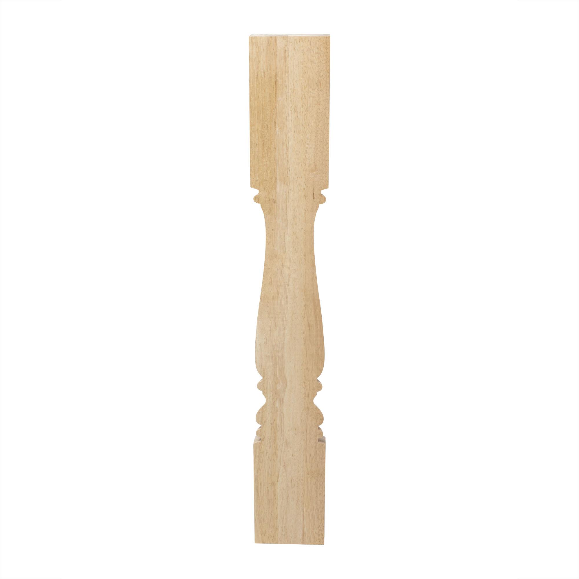 35.25" Unfinished Solid Hardwood Half Round Kitchen Island Leg