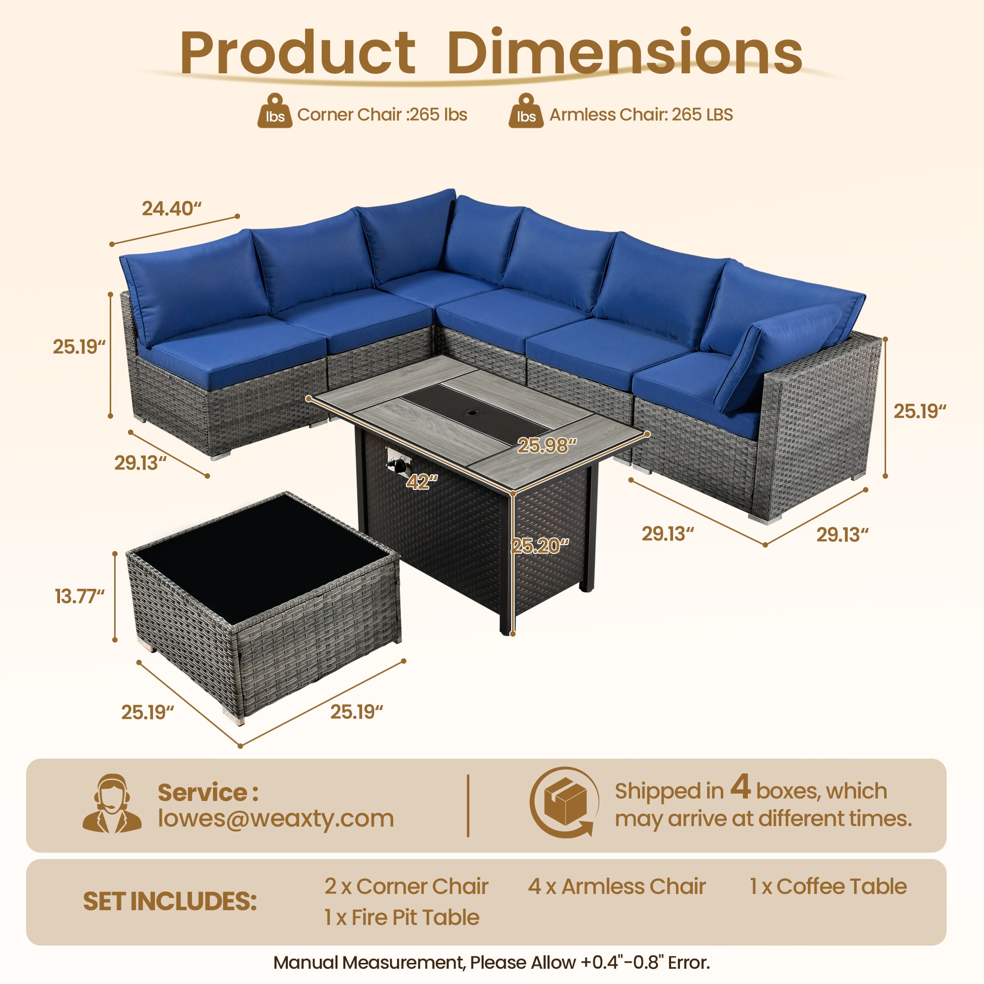 weaxty DCFP03RRS708 Patio-Conversation-Sets - View #7