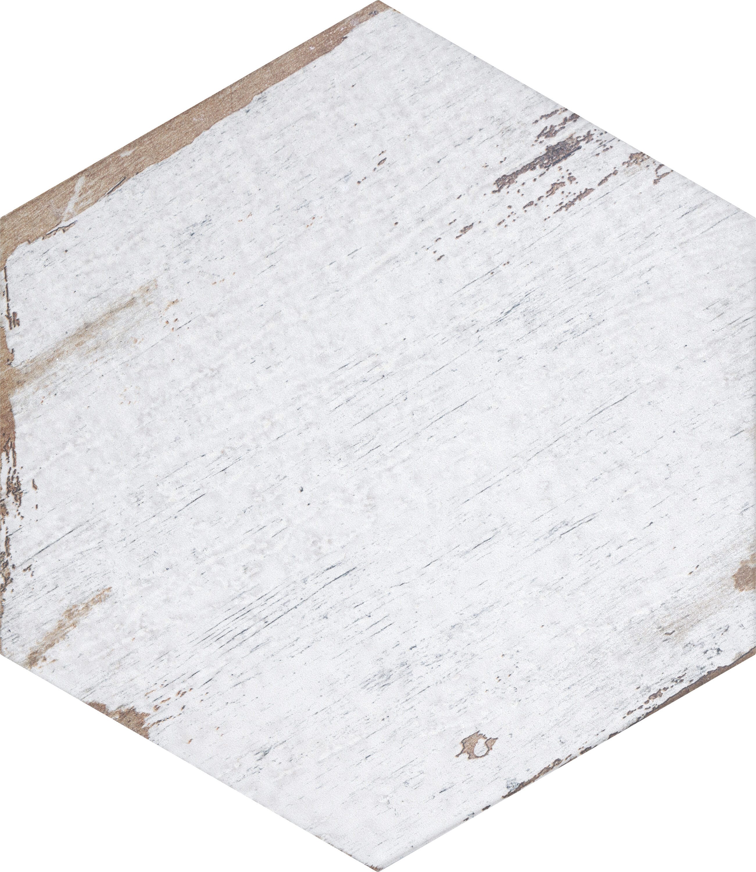 Retro Hex Blanc 7" x 8" Porcelain Hexagon Tile for Walls & Floors