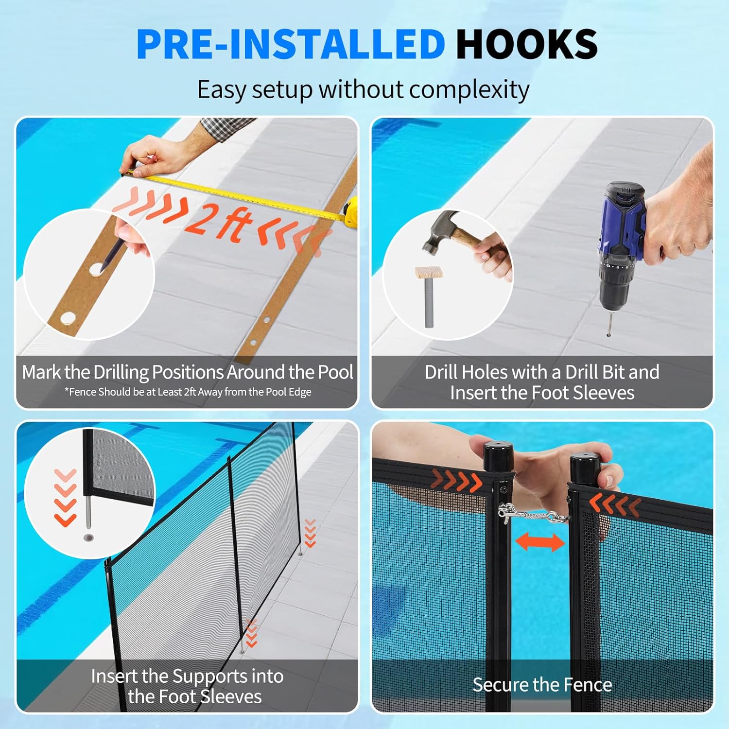 GAOMON LSPPJOK-F574VAL8JH Pool-Safety-Barrier-Gates - View #4