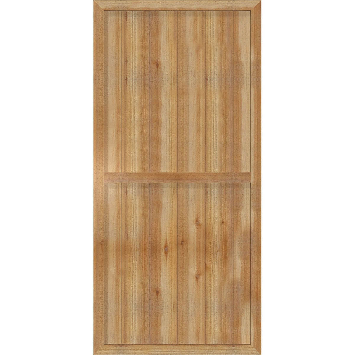 Ekena Millwork RBF06S32X068RWR 32.25-in W x 68-in H Unfinished Paintable/Stainable Board and batten Framed Wood Exterior Shutters ( 2 -Pack )