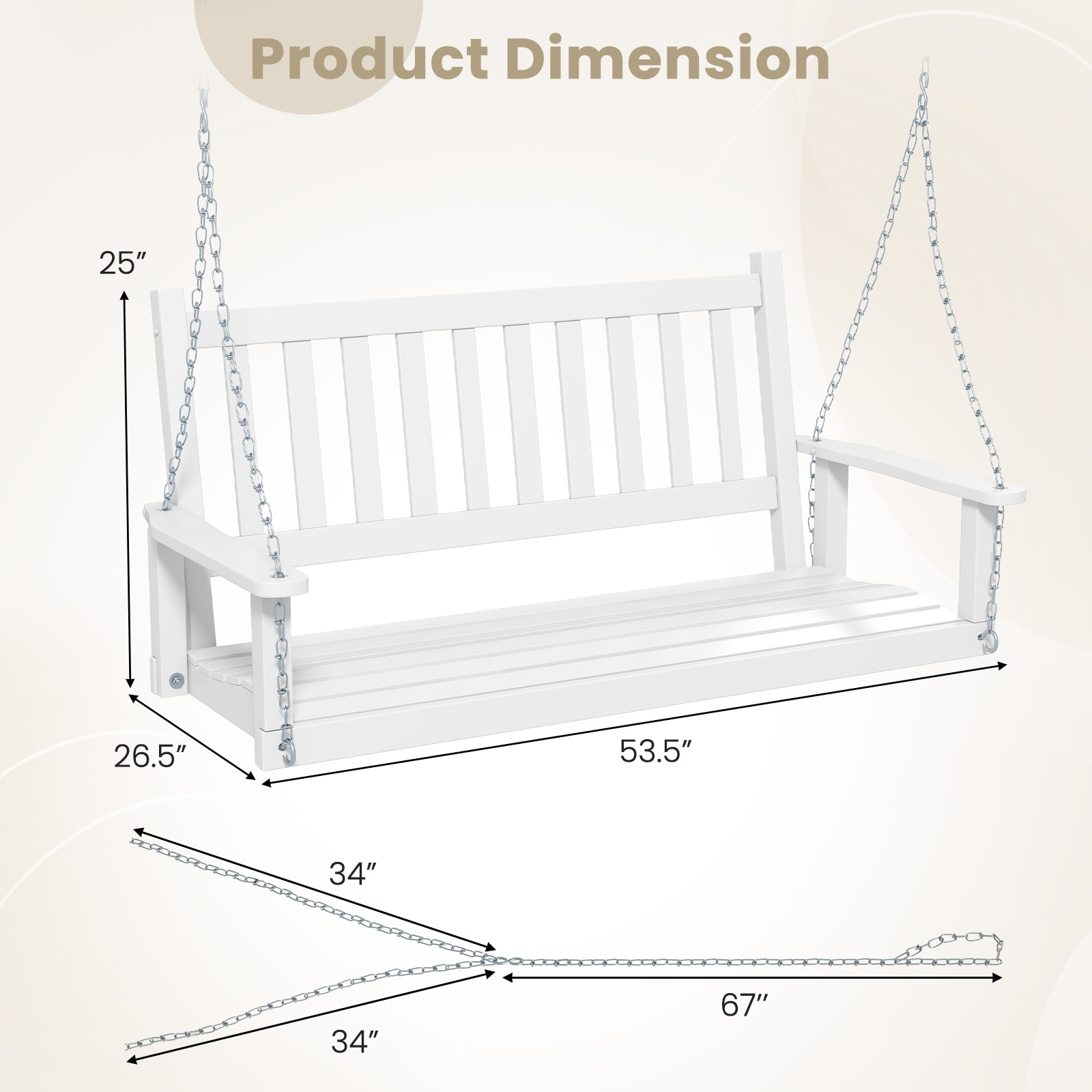 Forclover HYFE-11445WH Swing-Gliders - View #4