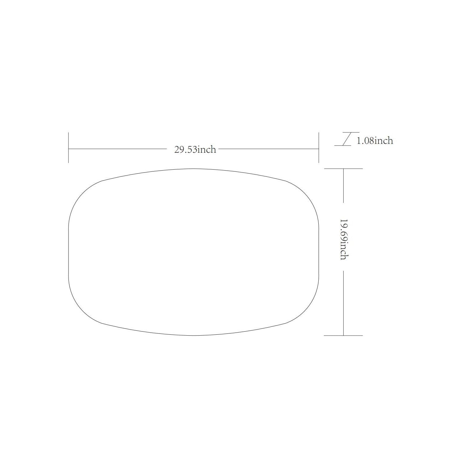 Aranya Squared Oval 29.53" Brushed Metal Mirror in Silver and Gold