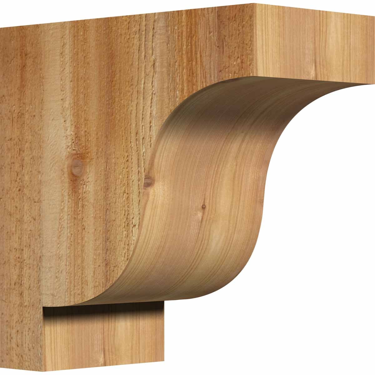 Ekena Millwork COR06X12X12NEW00RWR 6-in x 12-in x 12-in Newport Unfinished Western red cedar Wood Paintable/Stainable Corbel