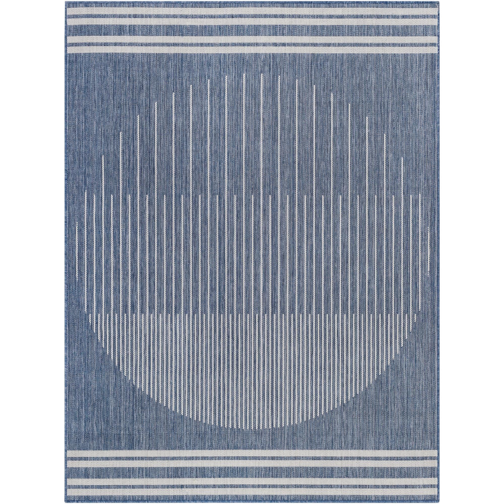 Livabliss LBH2336-537 Long Beach 5 x 8 (ft) Polypropylene Blue Rectangular Outdoor Geometric Global Area rug