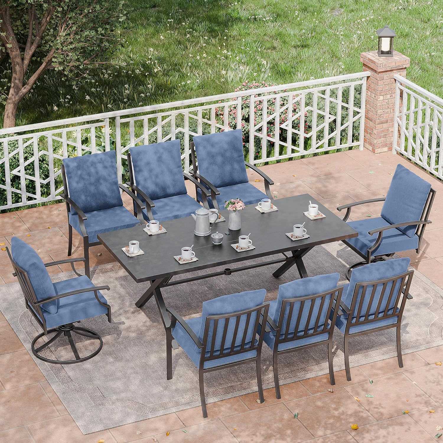 ALAULM LS-6&2DM-NAVY Patio-Dining-Sets - View #2