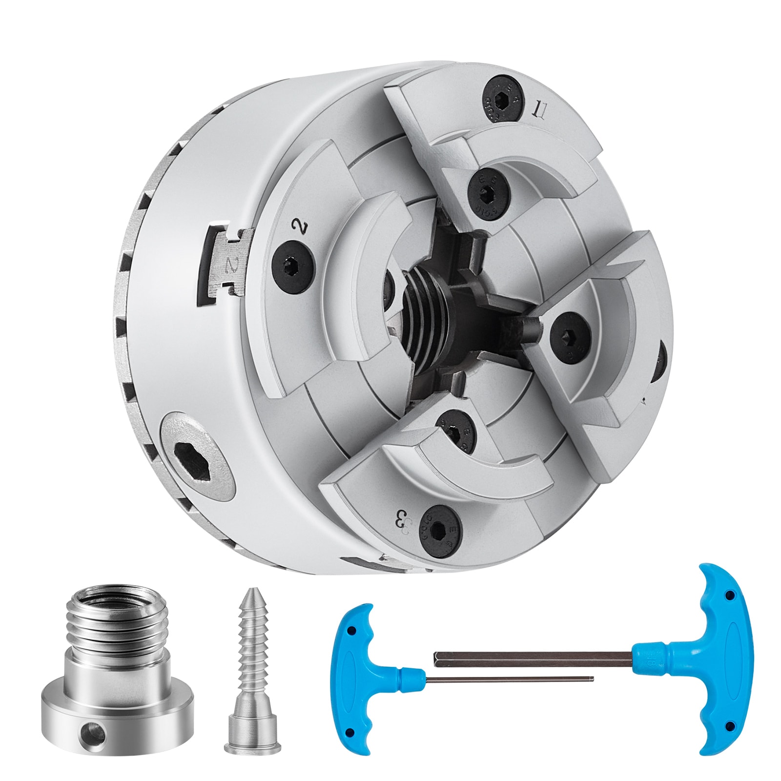 VEVOR MGCCKP275YC0517OZV0 KP2-3/4 Lathe Chuck 4-Jaw 2.75" Adjustable Lathe chuck