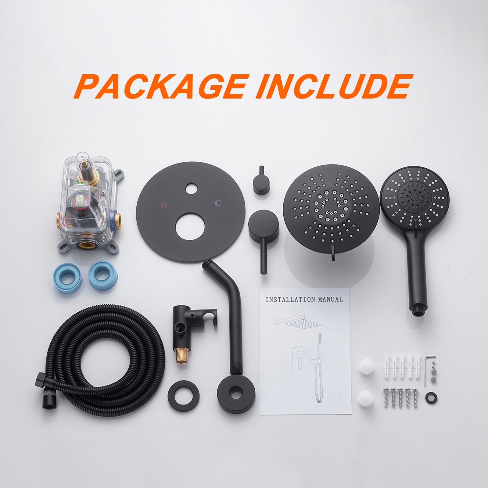 BYH SF-6002-MB Showerhead-Bar-Panels - View #6