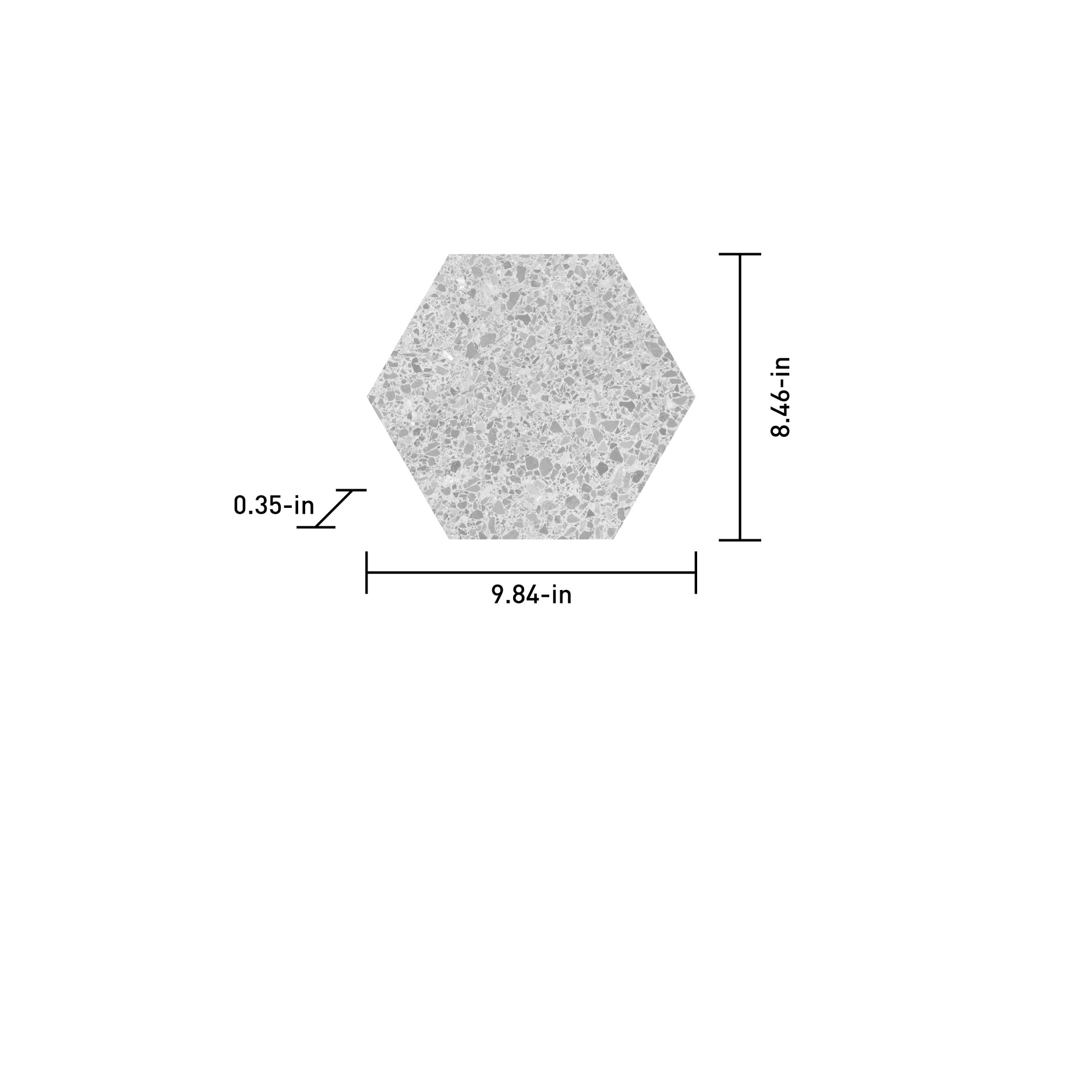 Satori Aurora Ash 8 In X 10 In Matte Porcelain Hexagon Floor And Wall Tile 044 Sq Ft Piece 7526