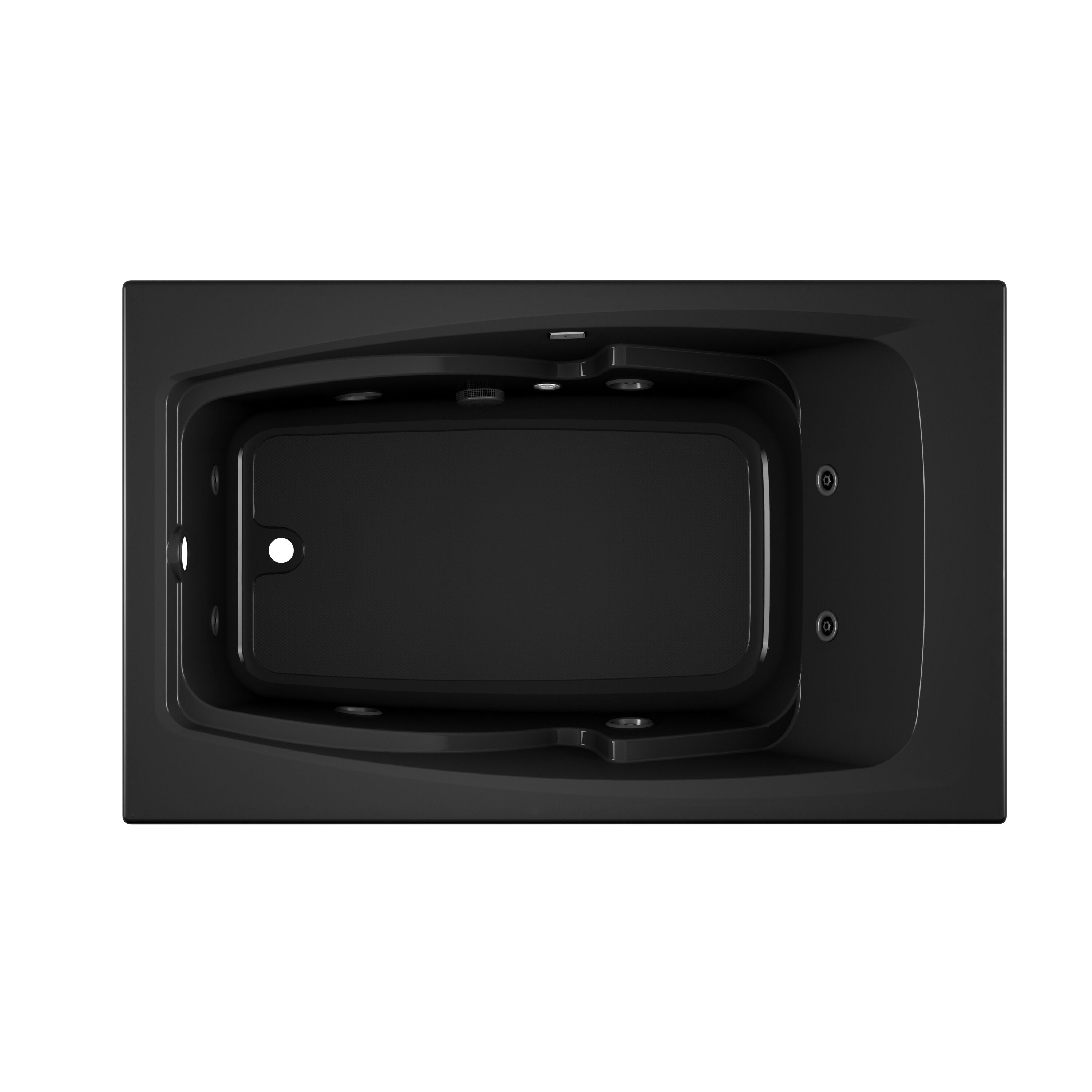 Jacuzzi NG74917 CETRA 36-Inches x 60-Inches Black Acrylic Rectangular Drop-in Whirlpool tub ( Left Drain )