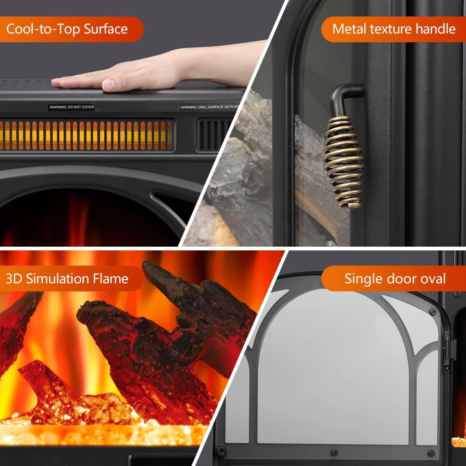 COWSAR LSRW-S230CPB Electric-Fireplaces - View #5