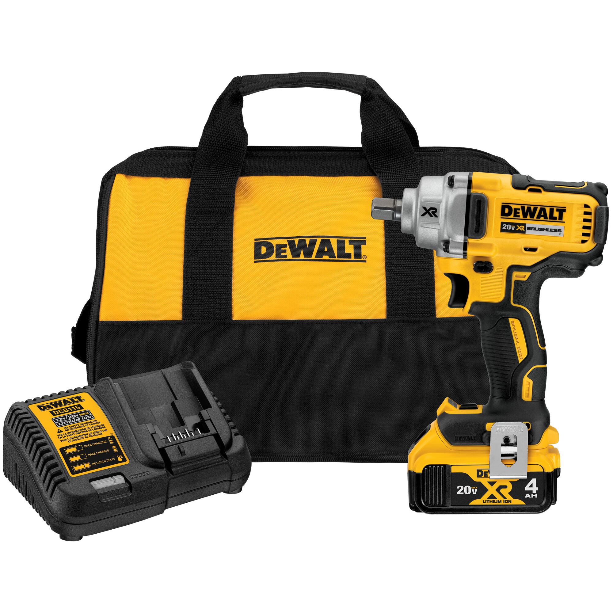 20-volt Drive at Wrench in Speed (Battery Brushless Wrenches Cordless Variable Included) DEWALT Max Xr the Impact department 1/2-in Impact
