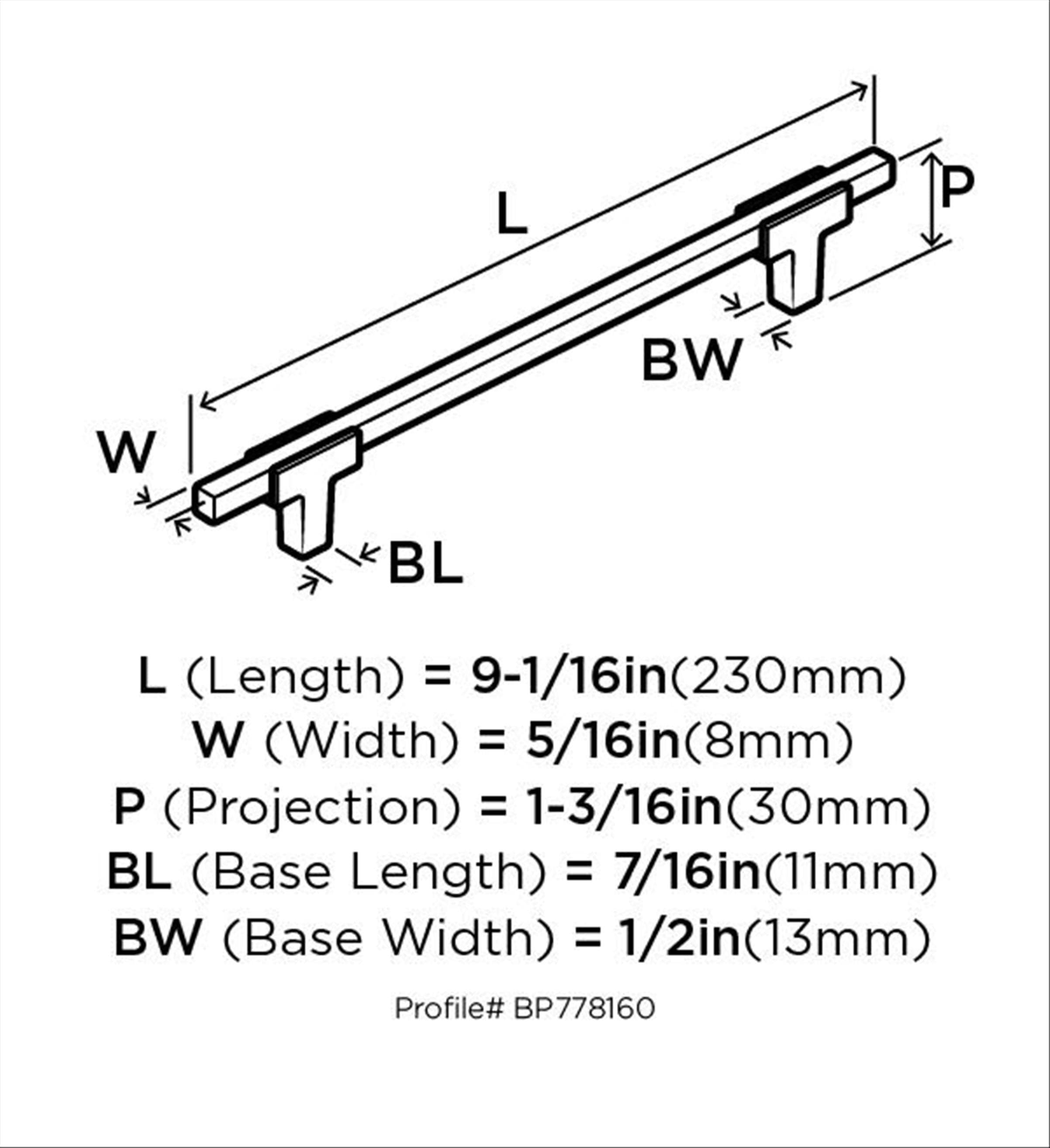 Amerock BP778160MBMB Cabinet-Pulls - View #7