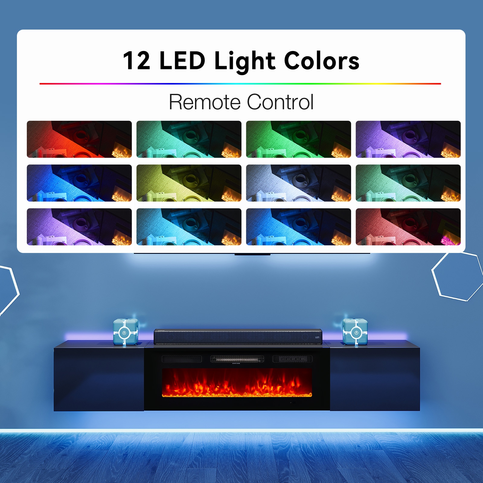 Bapipro TE03A302B Electric-Fireplaces - View #2