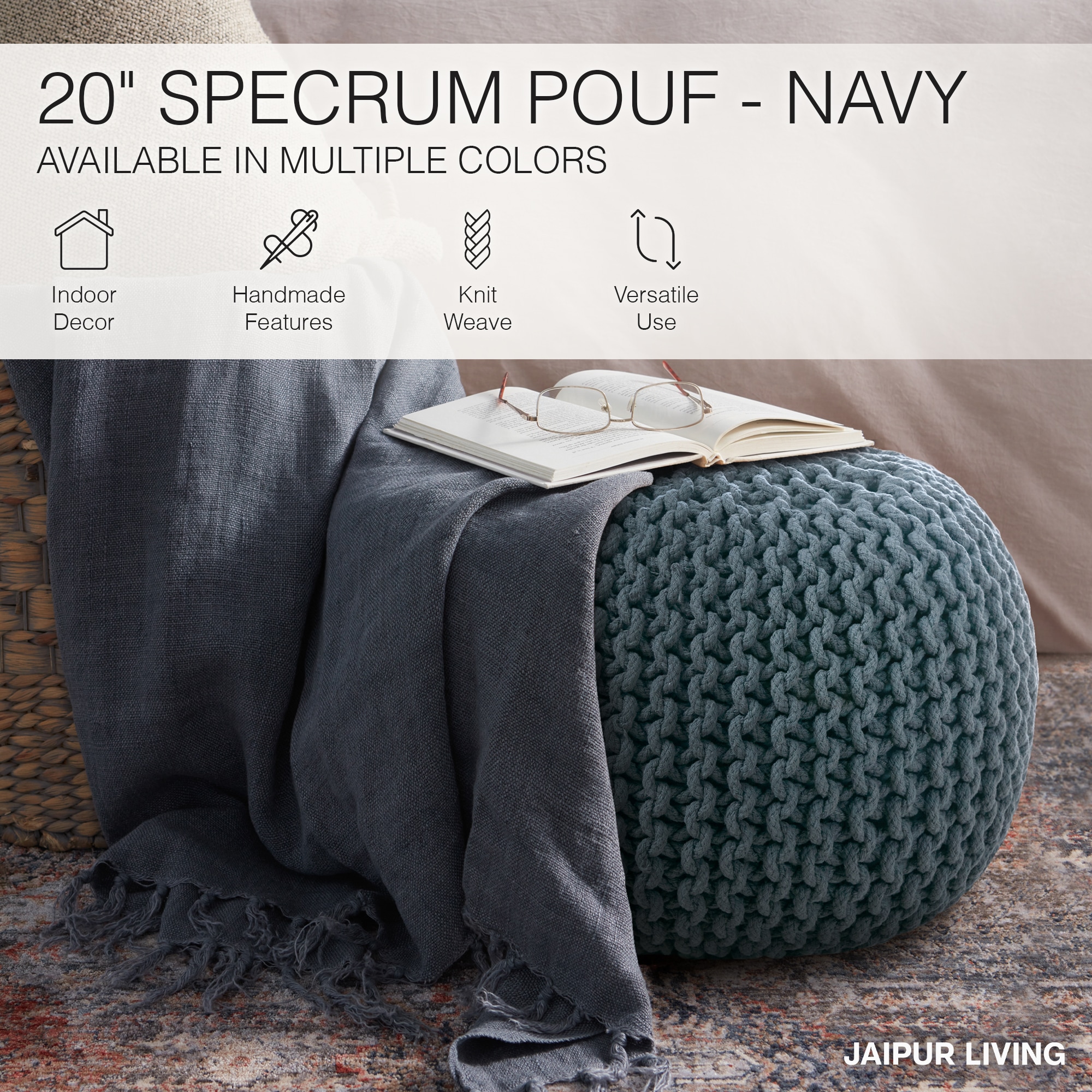 Jaipur Living BRF100178 Indoor-Ottomans - View #4