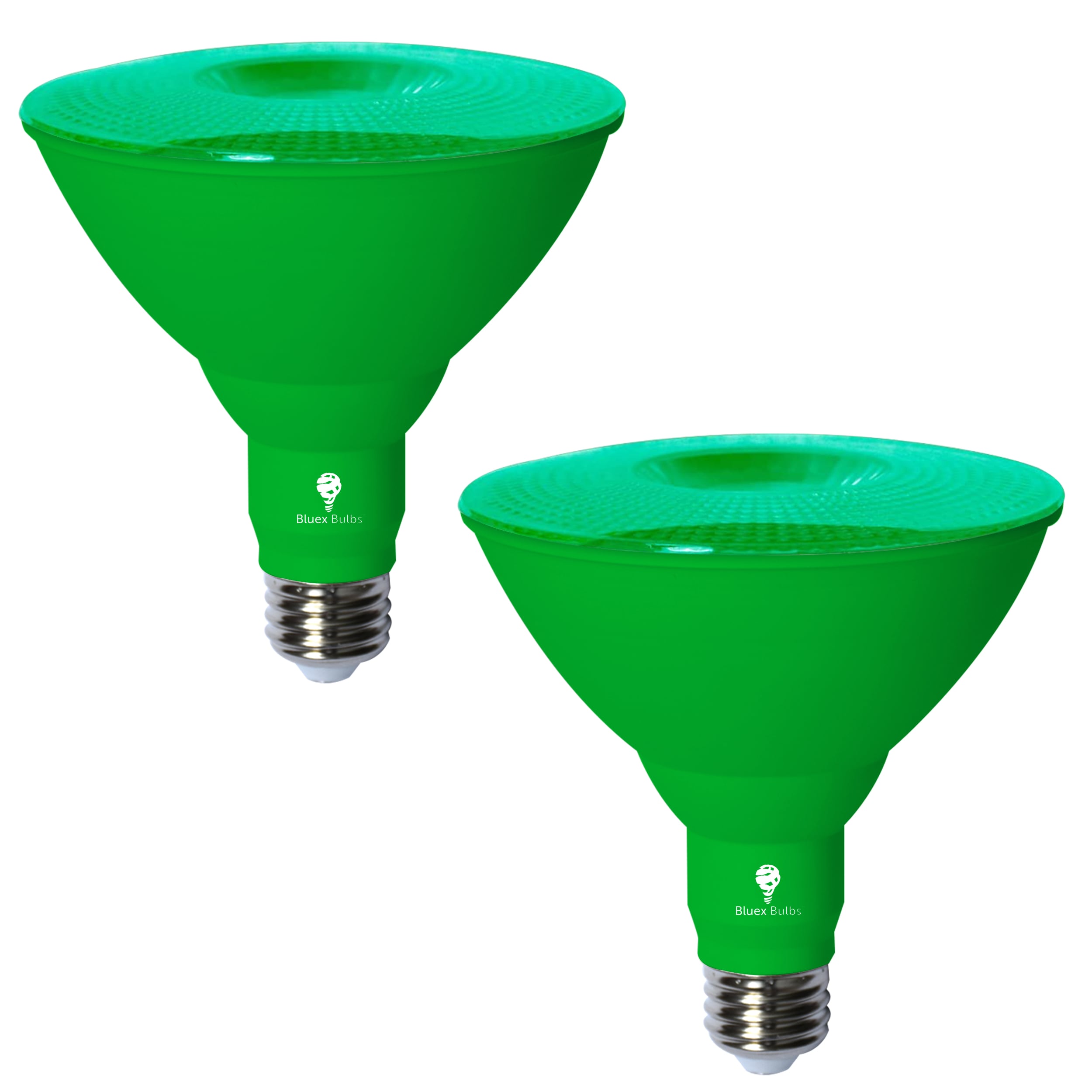 Bluex Bulbs GREEN-PAR38-18W BlueX LED 120-Watt EQ PAR38 Green E26 Dimmable LED Spot and Flood Light Bulb (2-Pack)