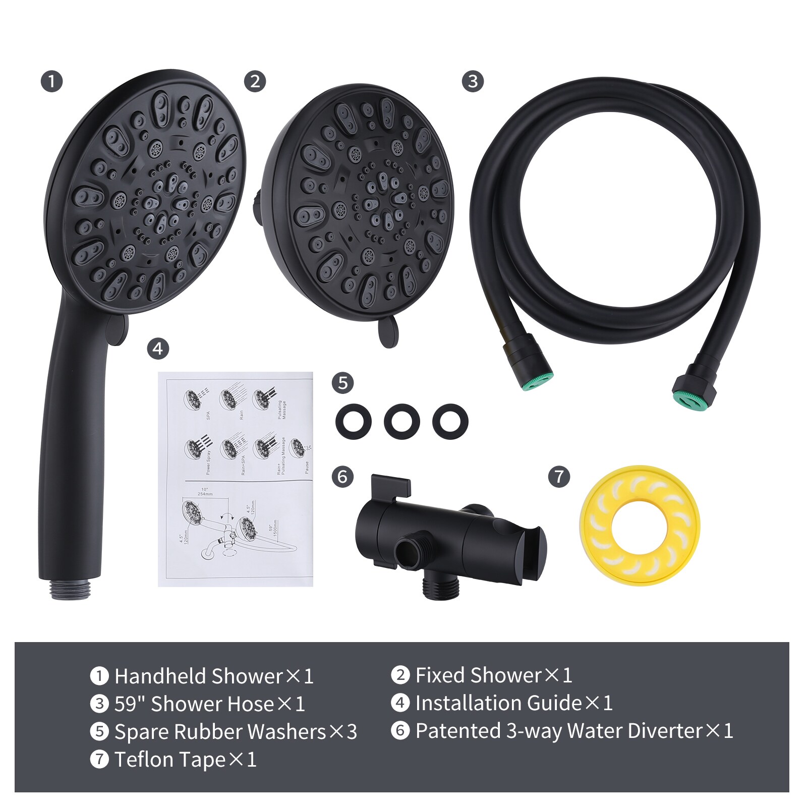 WOWOW H5011B-LW Fixed-Showerhead - View #6