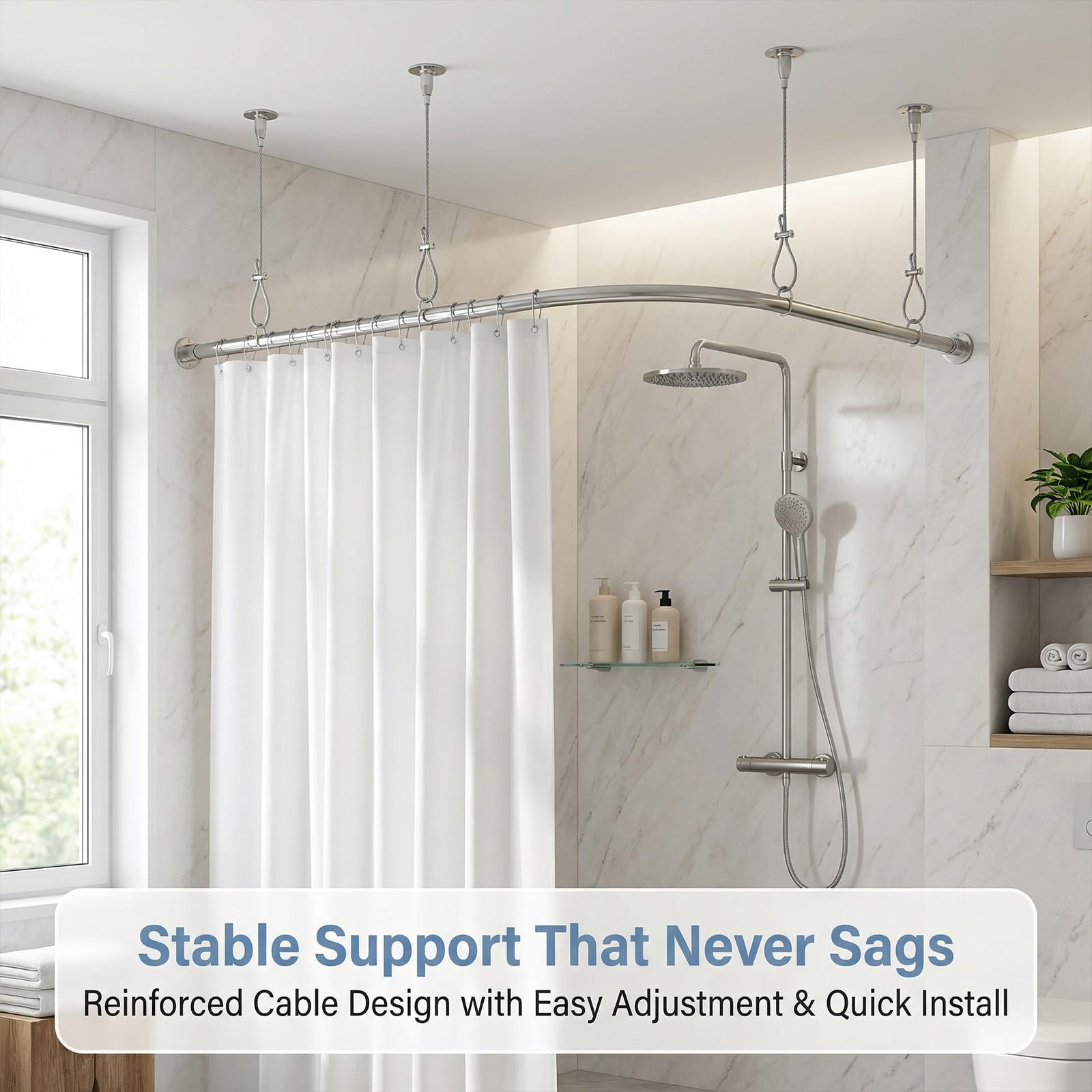 Aoibox LABKEE3Y Shower-Rod-Parts - View #4