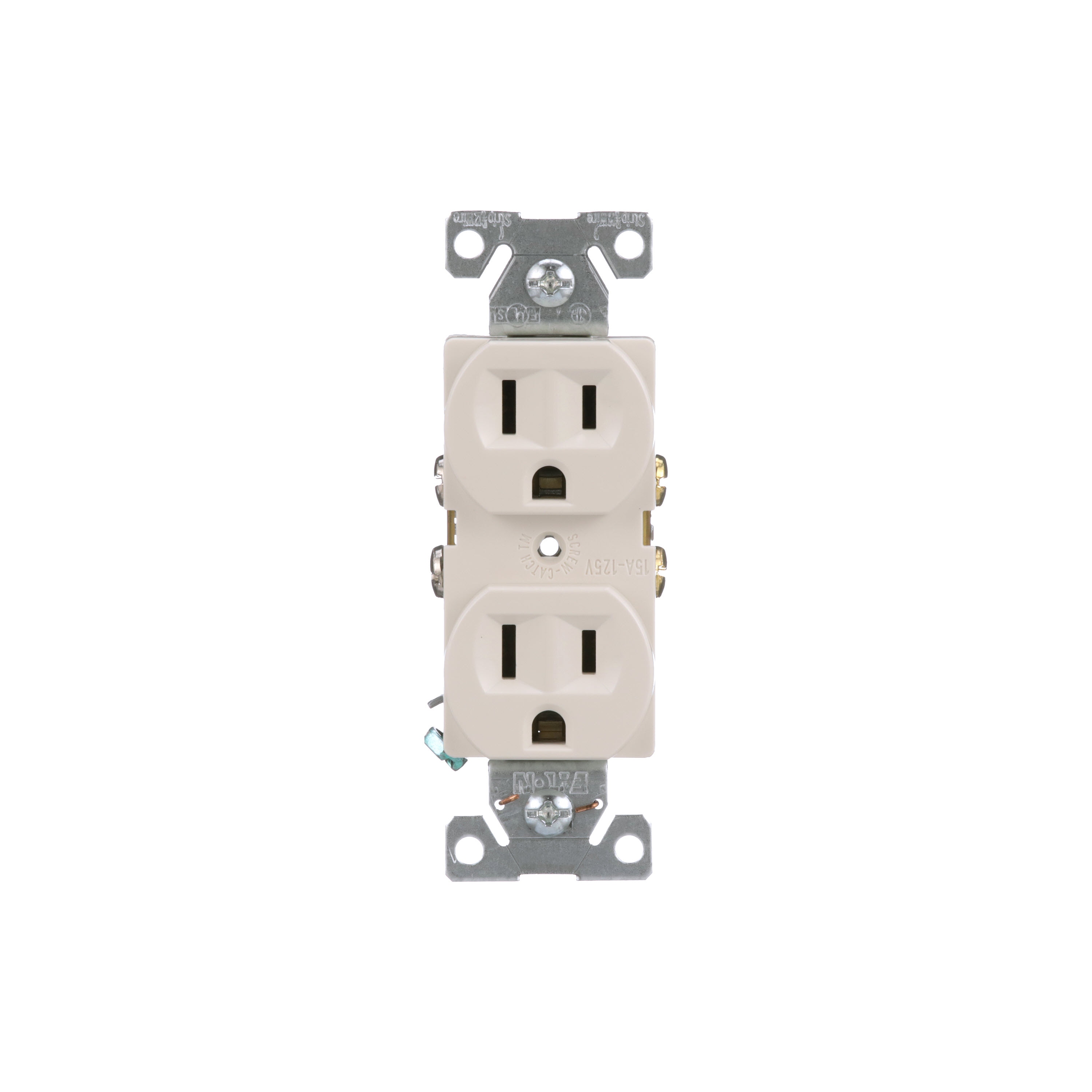 Eaton 15 -Amp 125-volt Commercial Duplex Outlet , Light almond 10 -Pack #BR15LA-10-LW