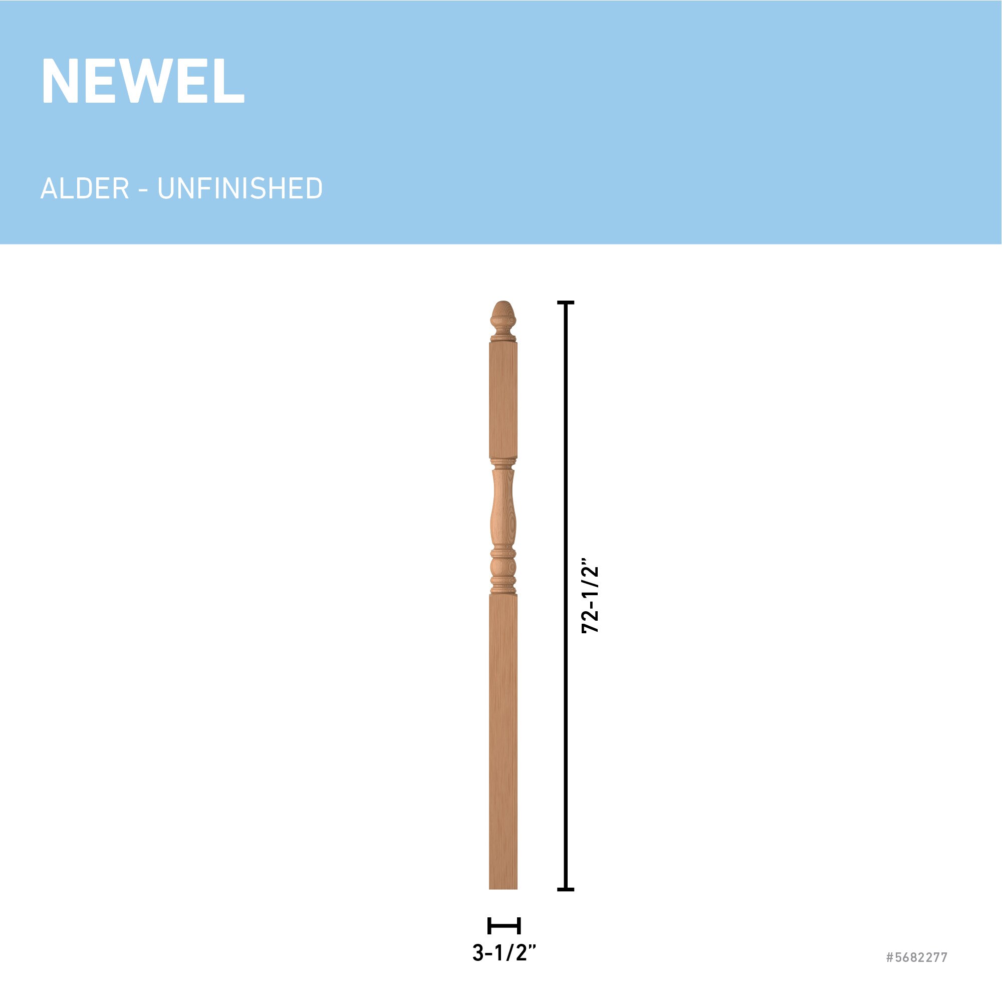 L.J. Smith Stair Systems LJP-3346-AL Interior-Stairpart-Newel-Posts - View #3
