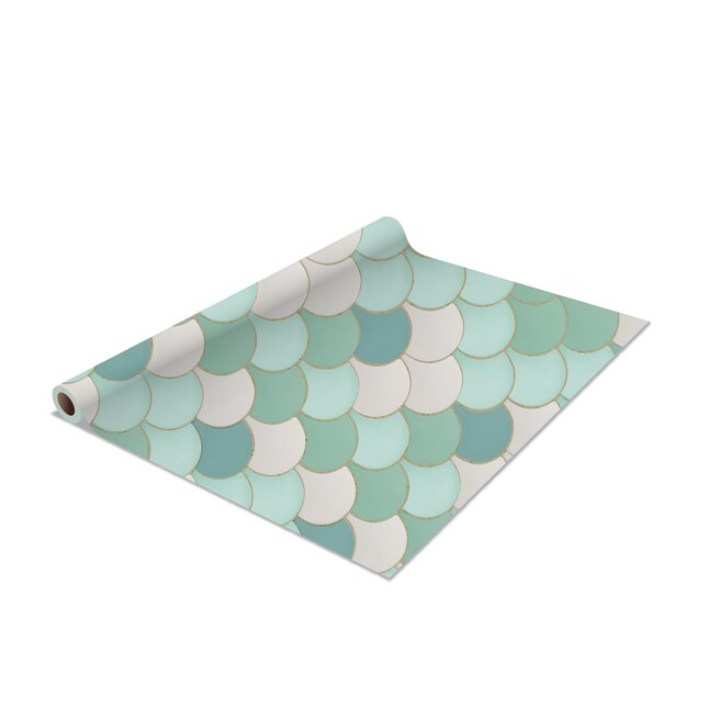 Simplify 120-in x 1-1/2-ft Mint Mermaid Shelf Liner at Lowes.com