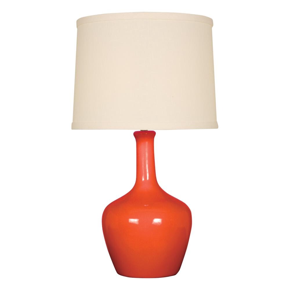  09T143RD 28.5-in Red 3-way Table Lamp with Fabric Shade