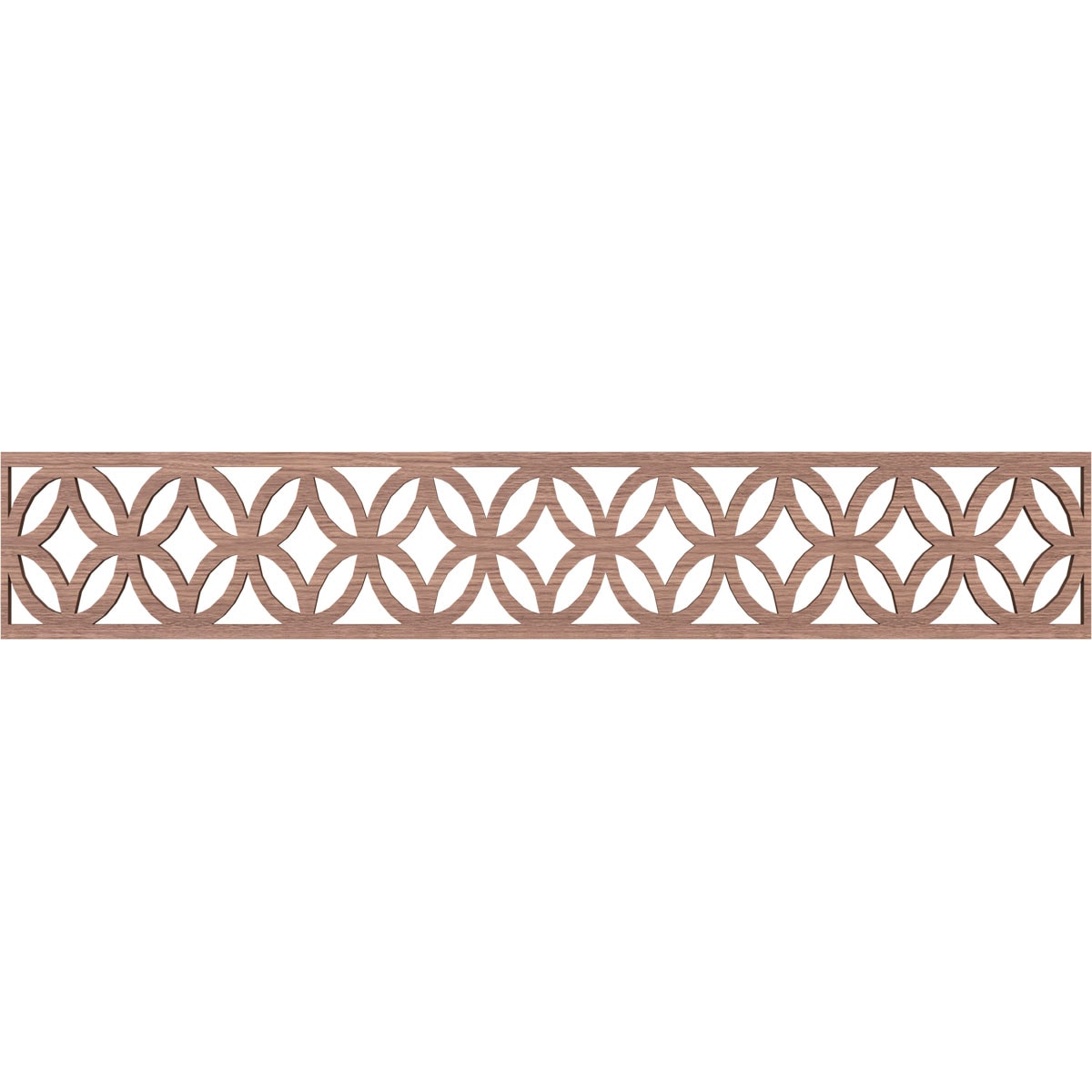 Ekena Millwork MLDB08X46CROWA Crosby Fretwork Flat Trim 8-in x 3.89-ft Walnut Brown Unfinished 2157143 Pierced Wall Panel Moulding