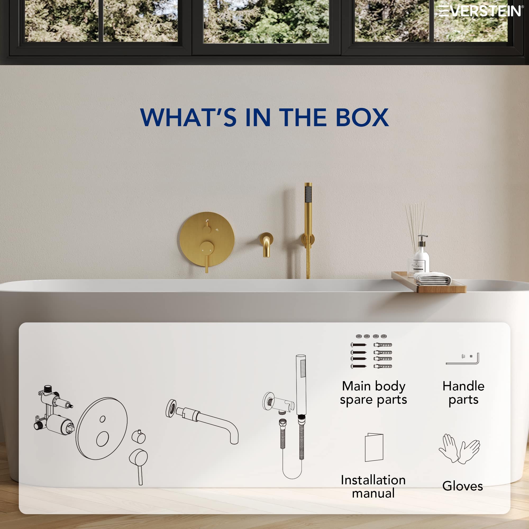 EVERSTEIN SFS-1137-GD Roman-Tub-Faucets - View #12