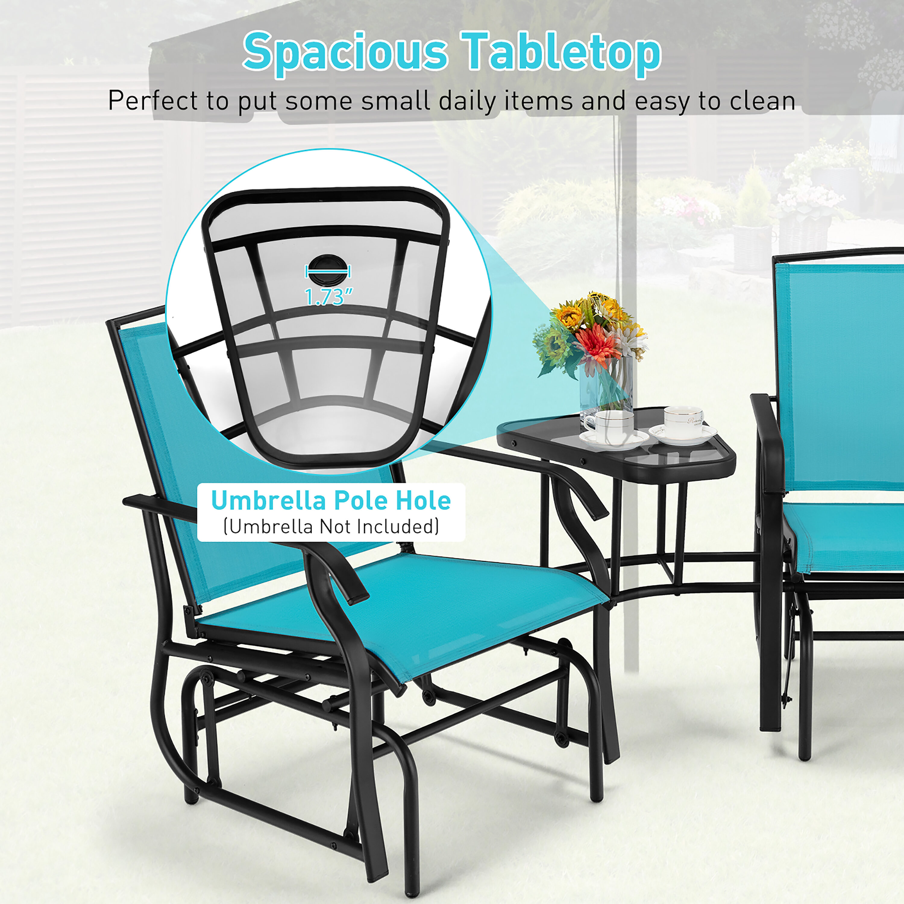 Costway NP10188TU Patio-Conversation-Sets - View #3