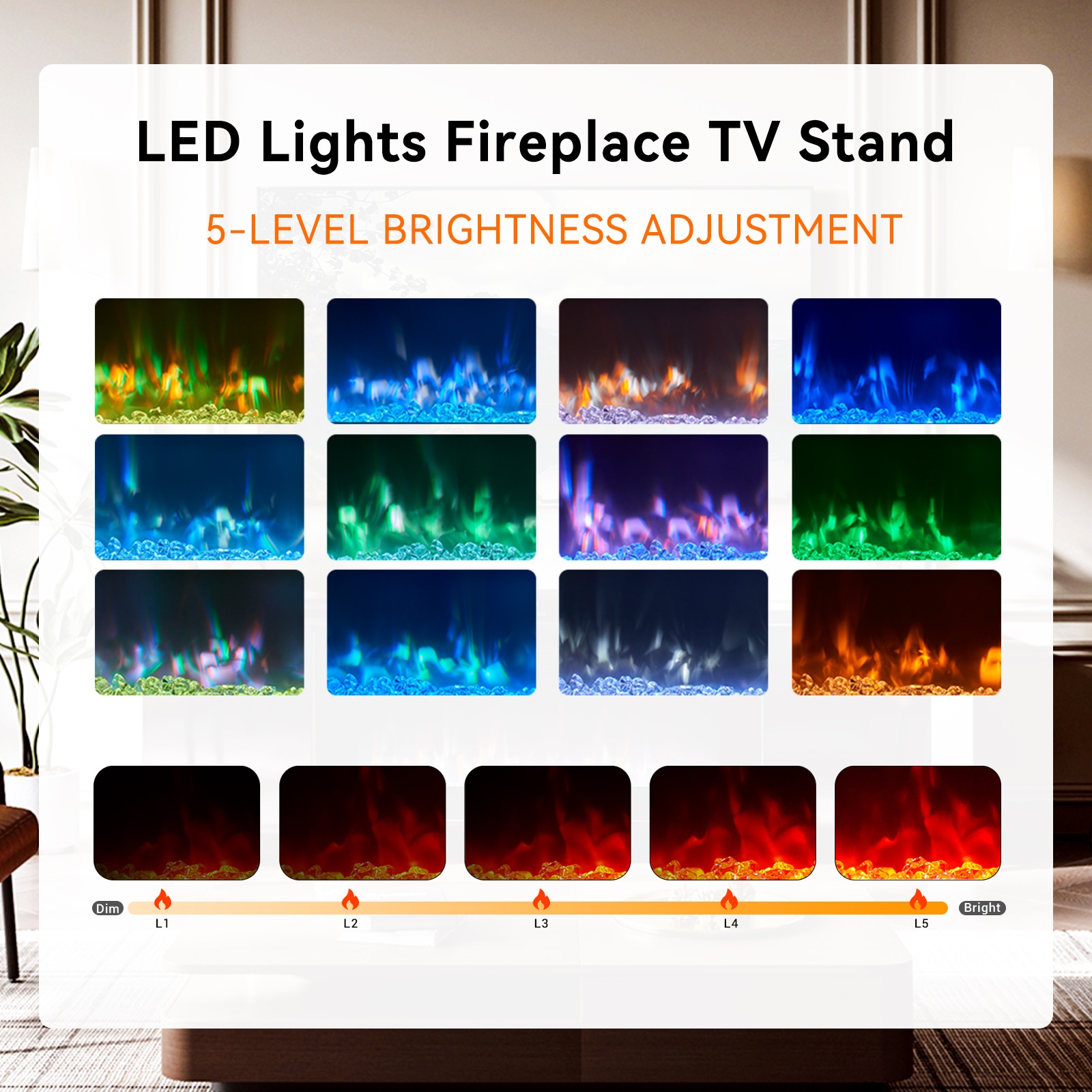 AOXUN AX-30970B Electric-Fireplaces - View #2