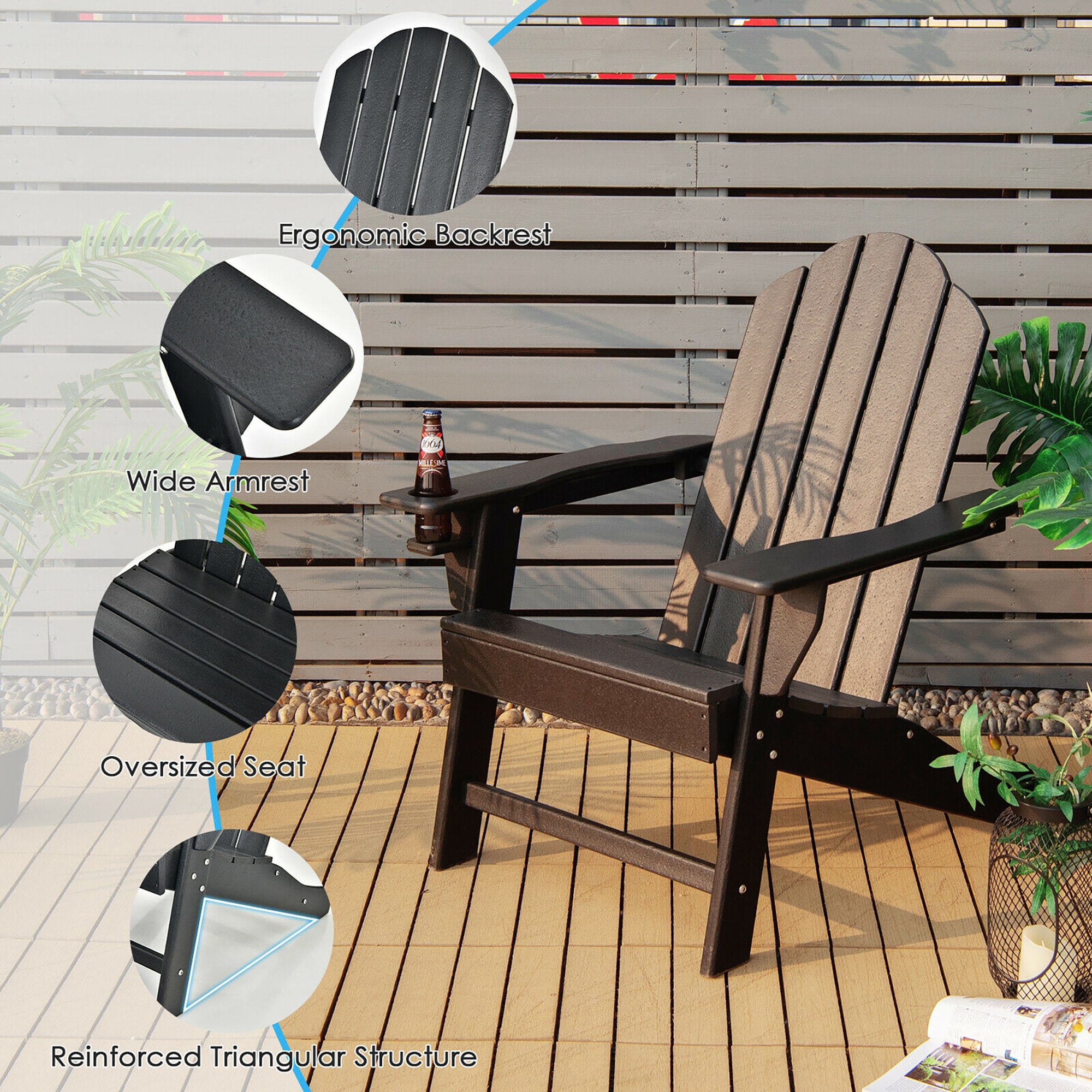 Forclover HYFW-Y292BK Patio-Chairs - View #3