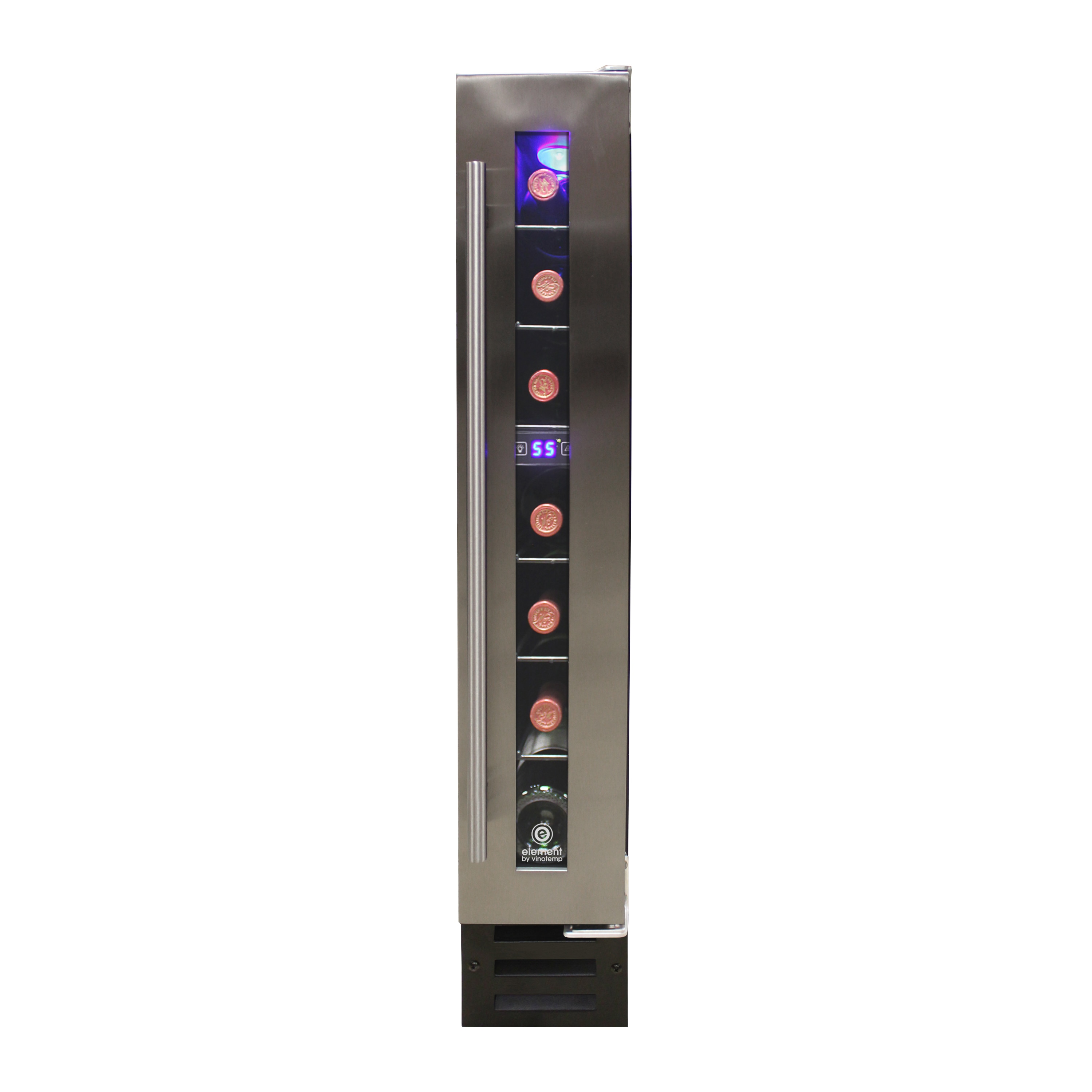 Vinotemp 5.8-in W 7 -Bottles Stainless Steel Built-in Indoor Wine Cooler