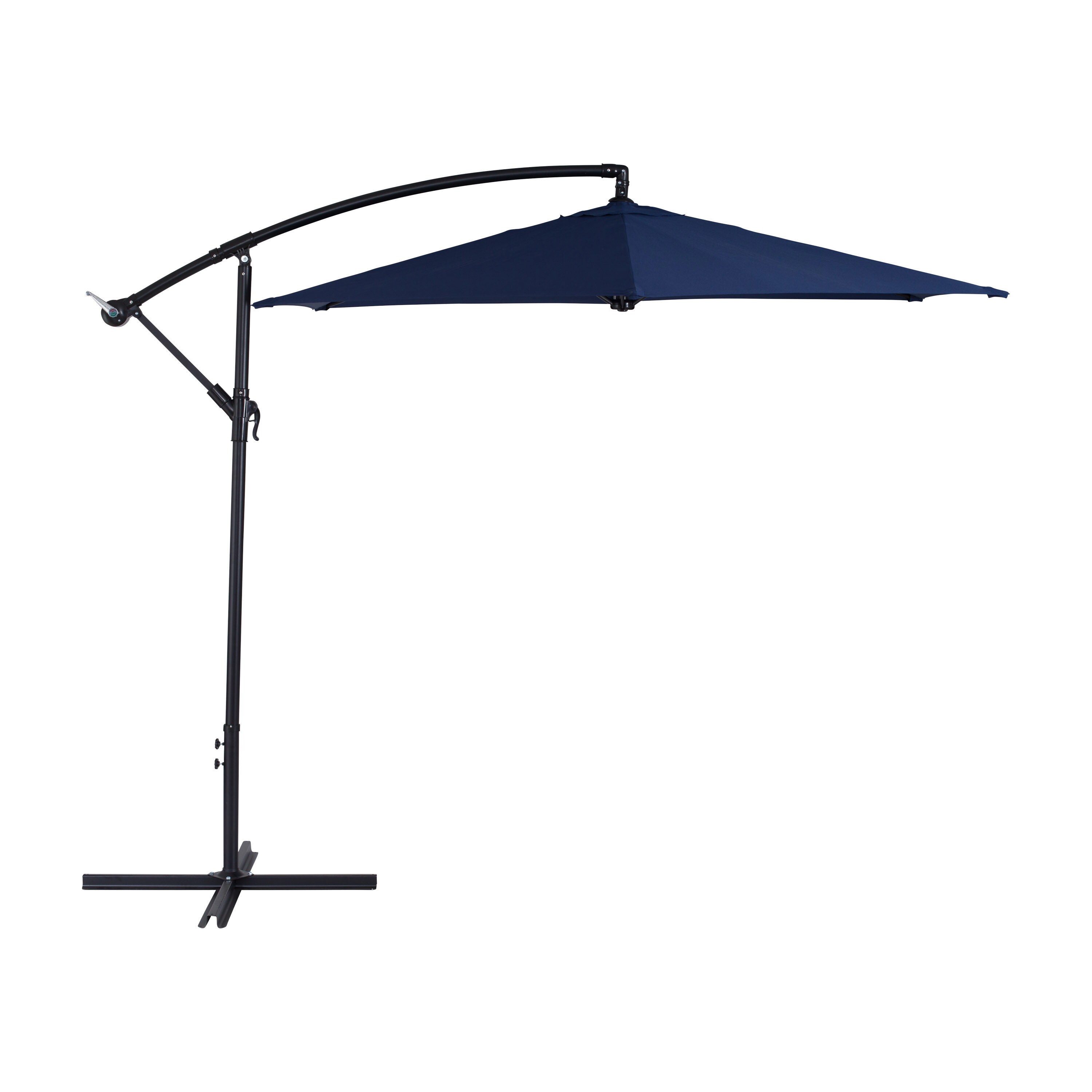 CorLiving PYN-704-U 9-ft Steel Blue Slide-tilt Cantilever Patio Umbrella