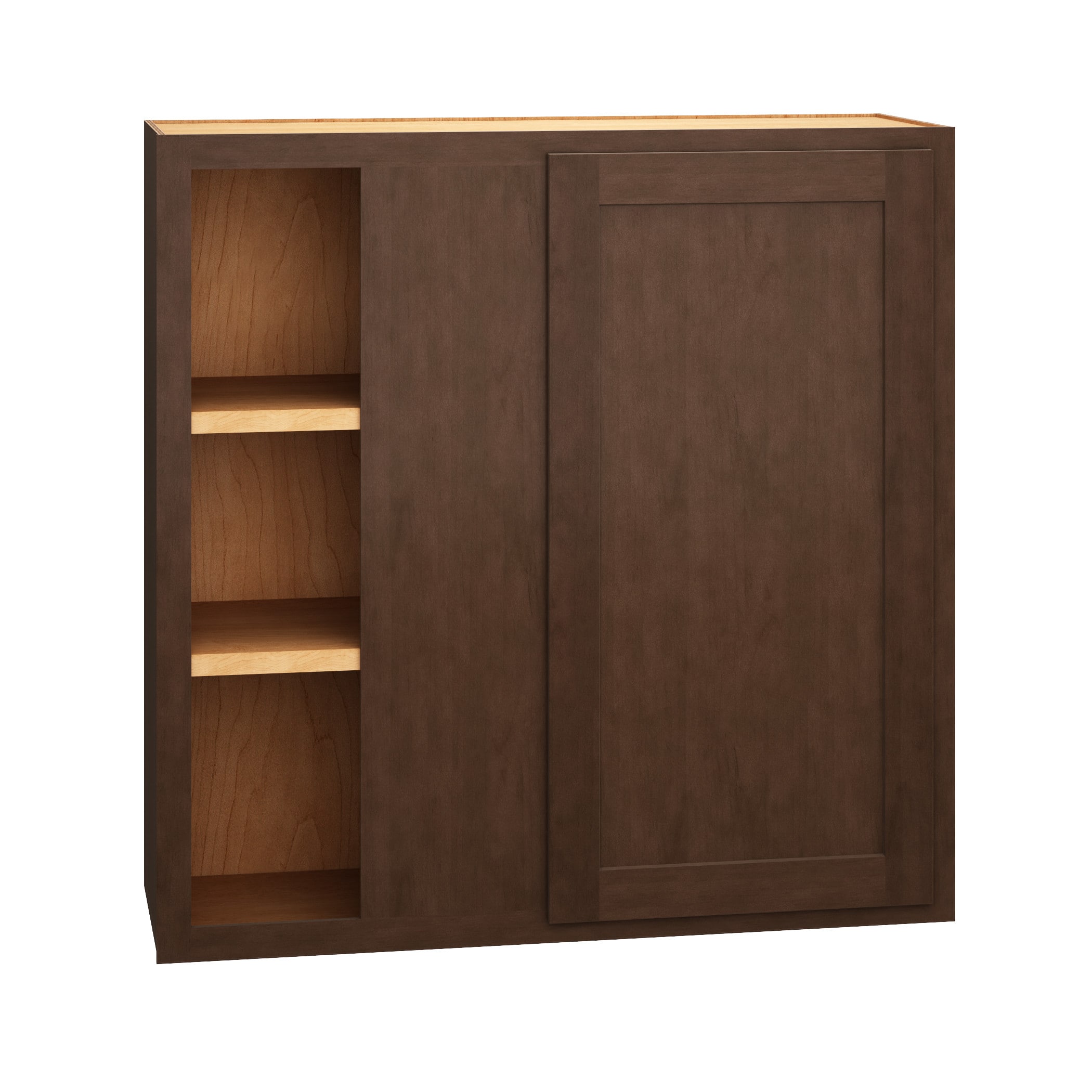 Diamond Express Jamestown 36-in W x 36-in H x 12-in D Thatch Partial Overlay L-shaped Corner Wall Fully Assembled Plywood Cabinet (Recessed Panel Shaker Style)