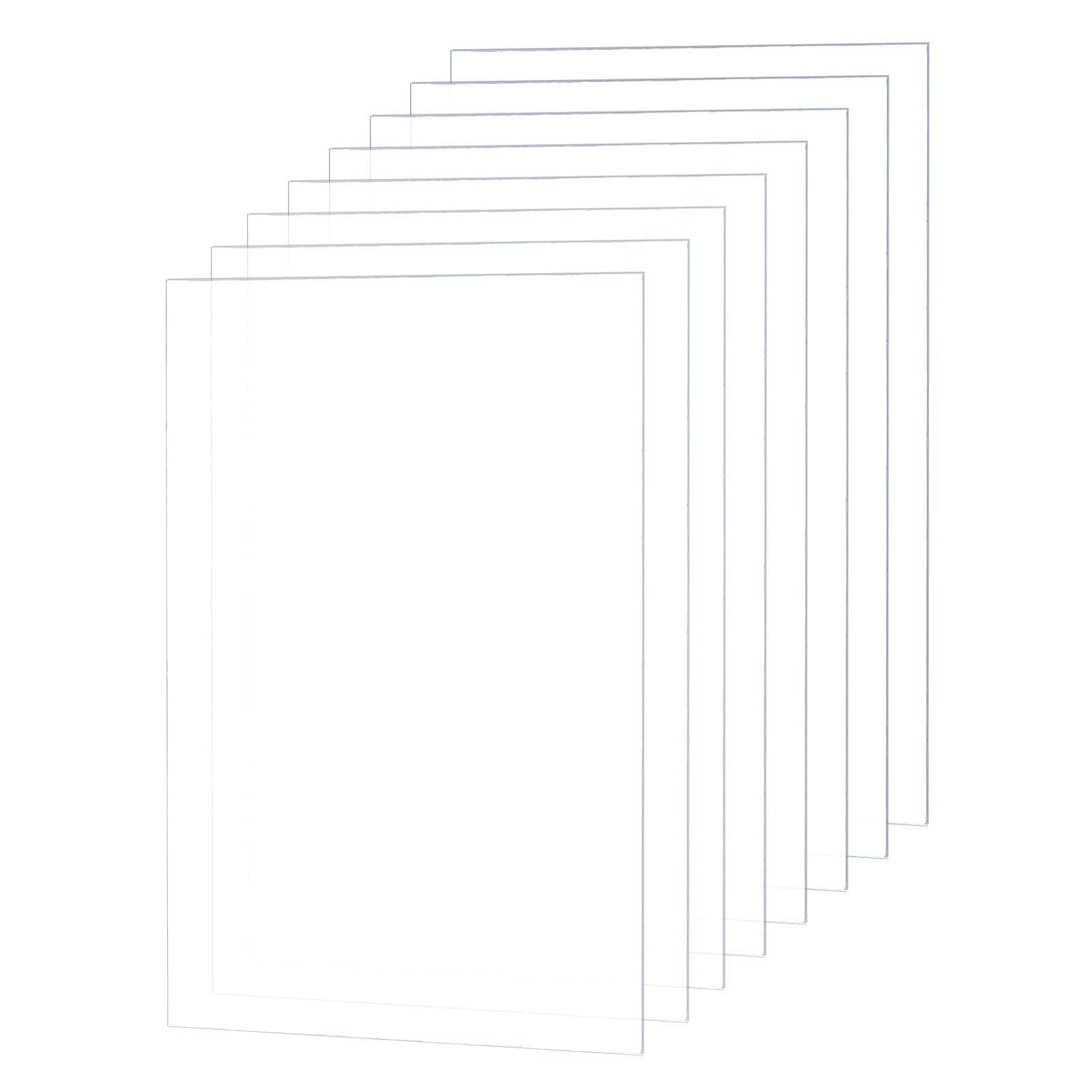 Aoibox -  Clear Acrylic Sheet 30 Pack 6 x 4 in 0 4mm Thick Transparent Plastic Replacement Panels...