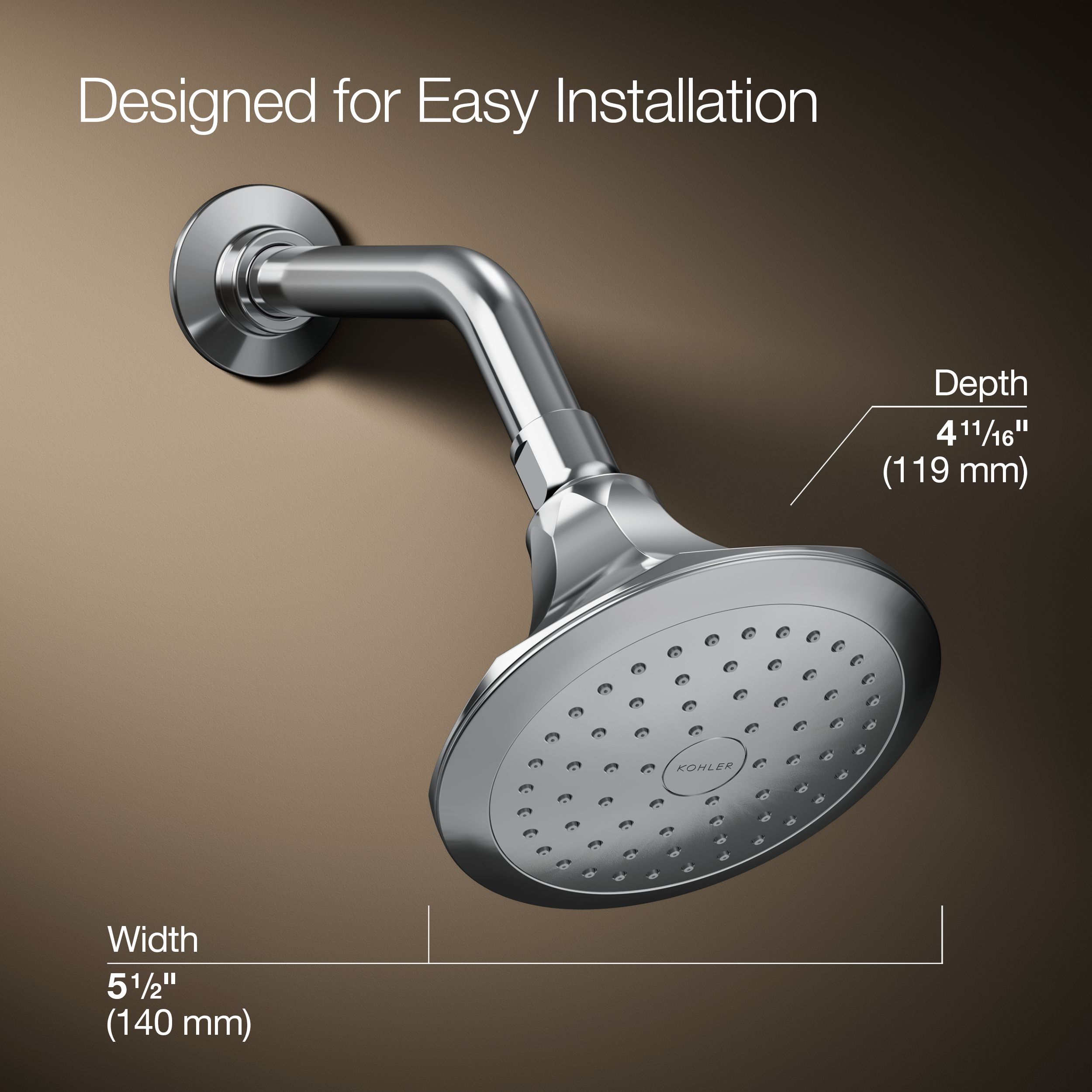 KOHLER 457-AK-CP Fixed-Showerhead - View #3