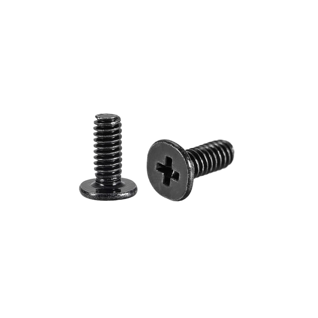 Unique Bargains M2x5mm Phillips Screw Fastener Black 3.8mm Dia Screw Head for Laptop PC TV Fan Switch 100pcs #S26042000UX4880