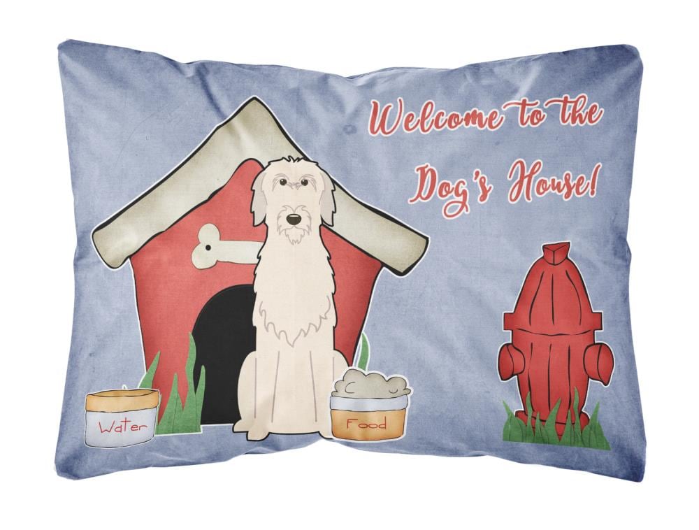 Caroline's Treasures BB2819PW1216 Dog House Collection Graphic Print Multicolor Rectangular Dogs Throw Pillow