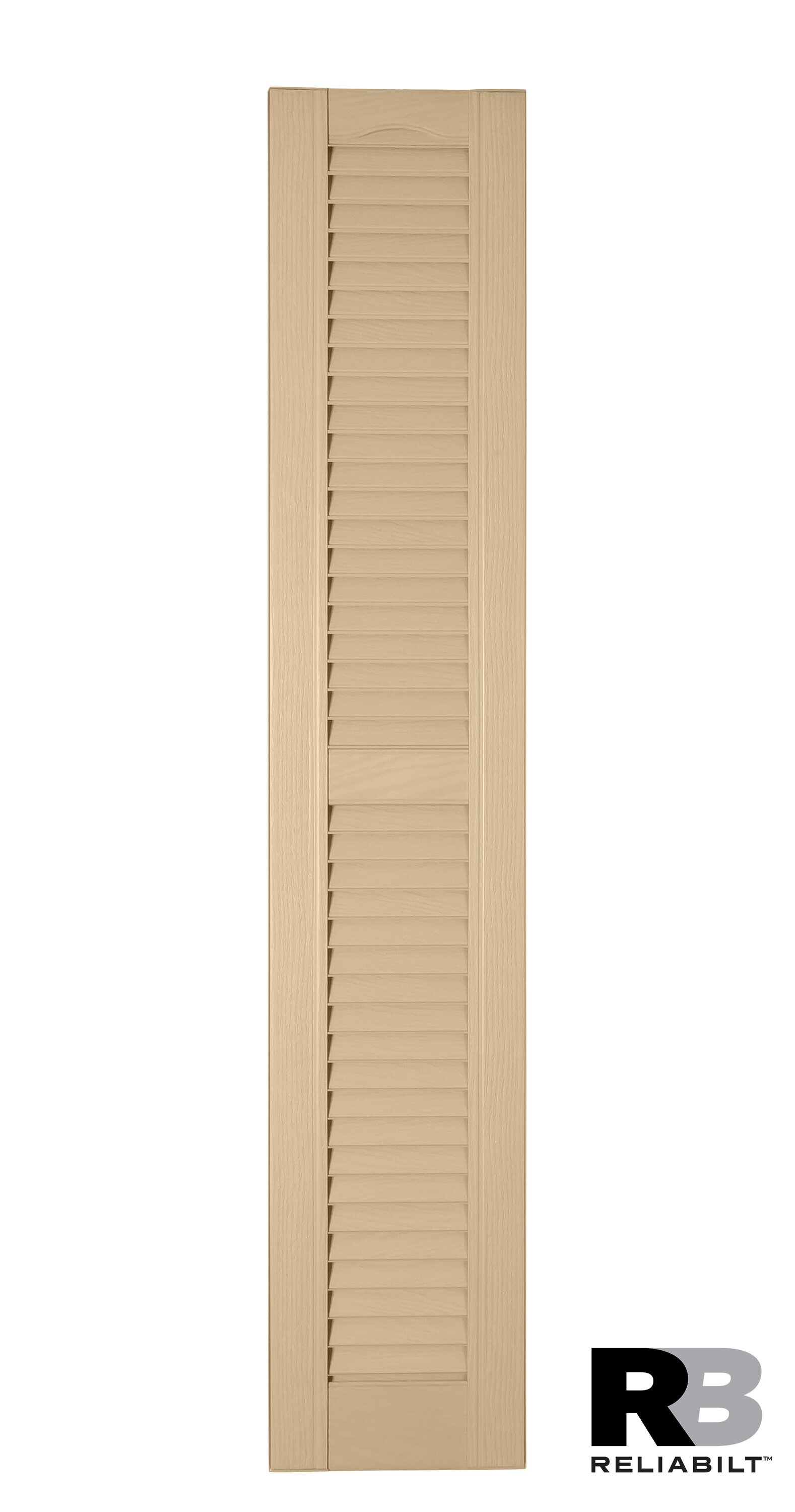 RELIABILT LVRCT0964011 9-in W x 64-in H Sandalwood Louvered Polypropylene Exterior Shutters ( 2 -Pack )