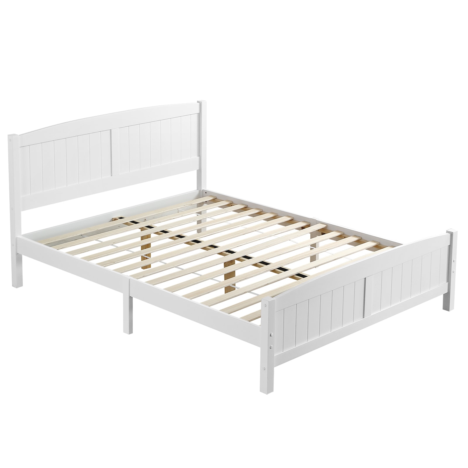 Winado White Queen Wood Bed Frame in the Beds department at Lowes.com